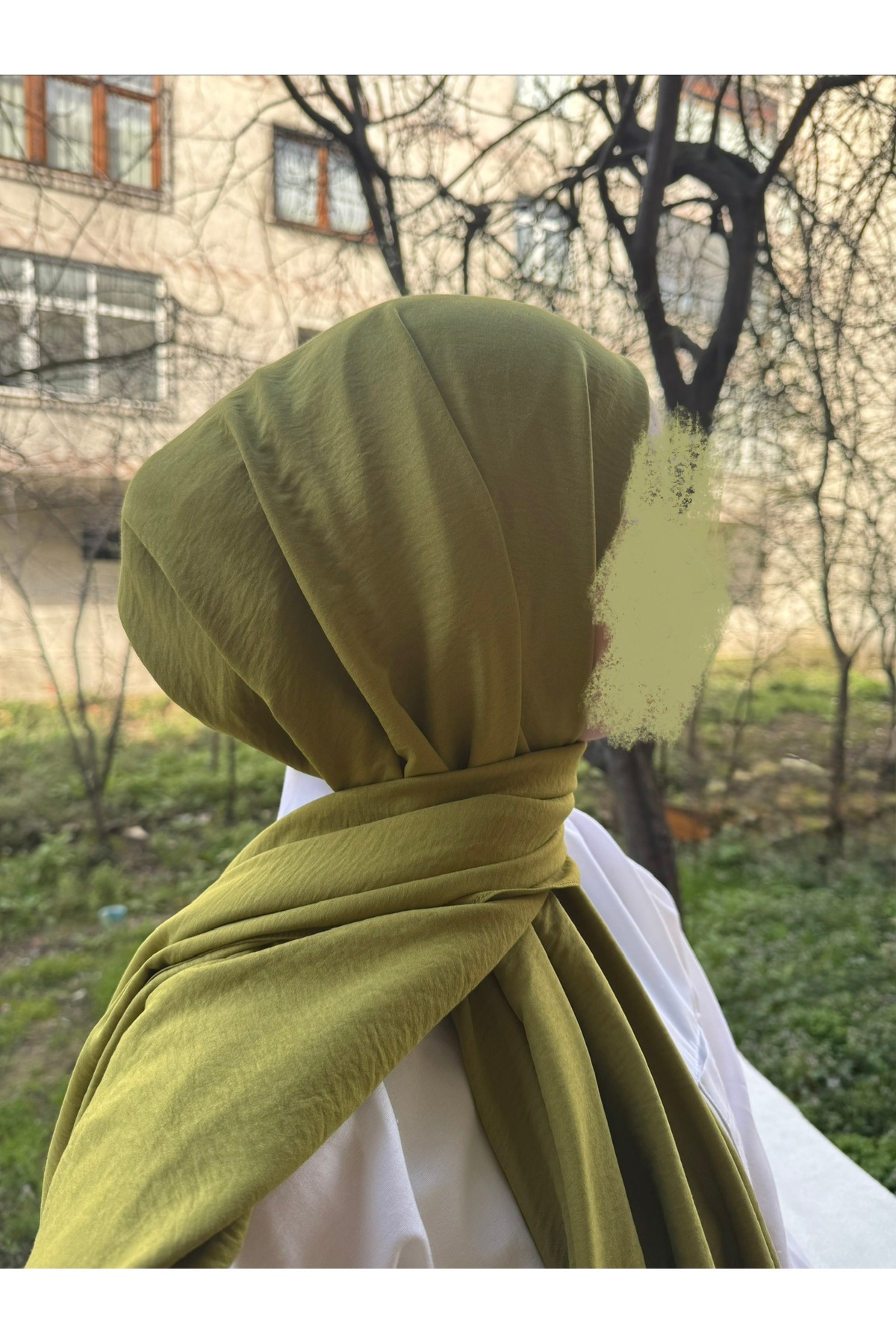 Hijab Cotton Soft Shawl Oil Green