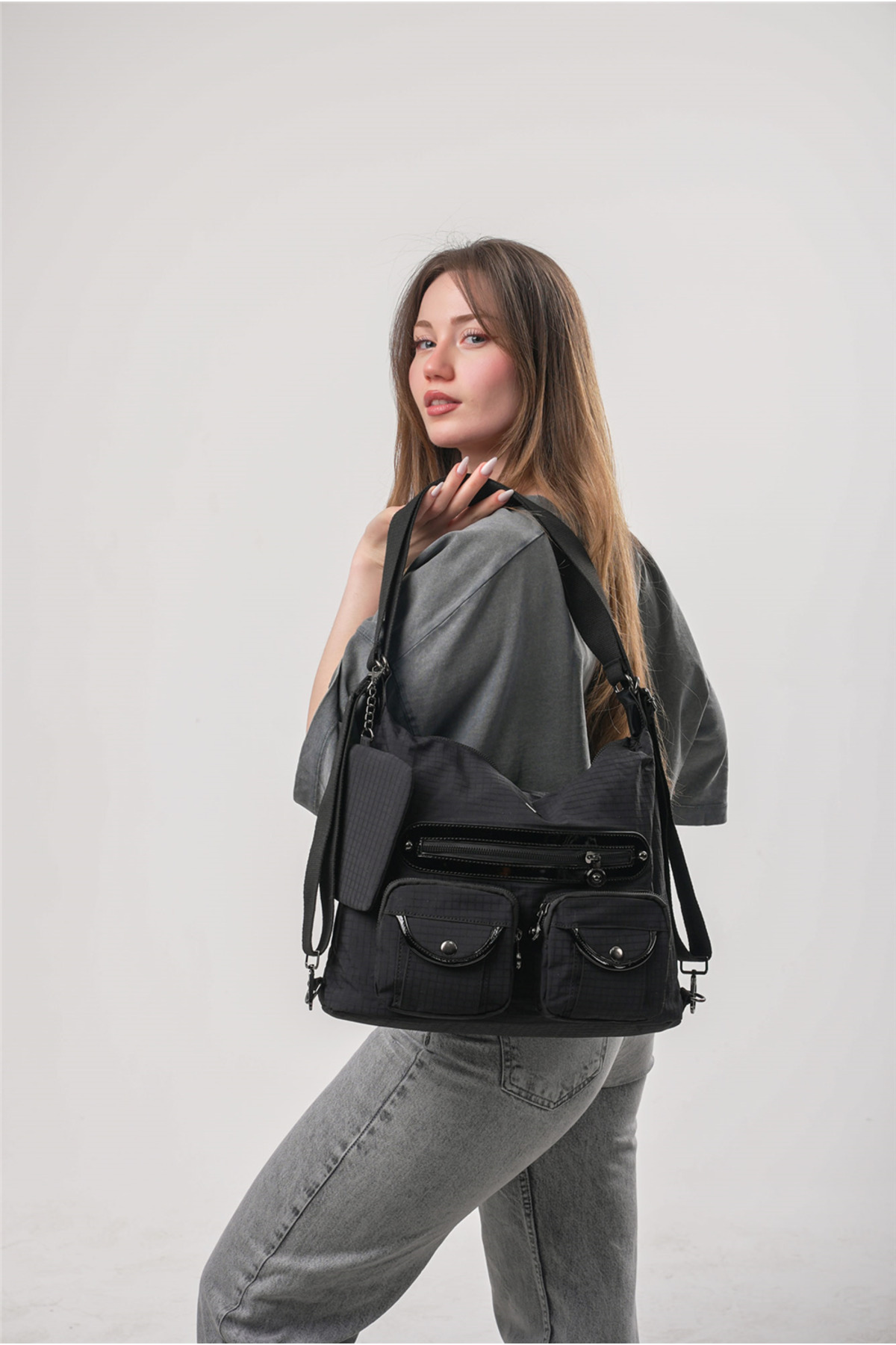 ÇÇS 18111 Kadın Omuz Ve Sırt Çantası fotoğrafı 2 (önizleme)