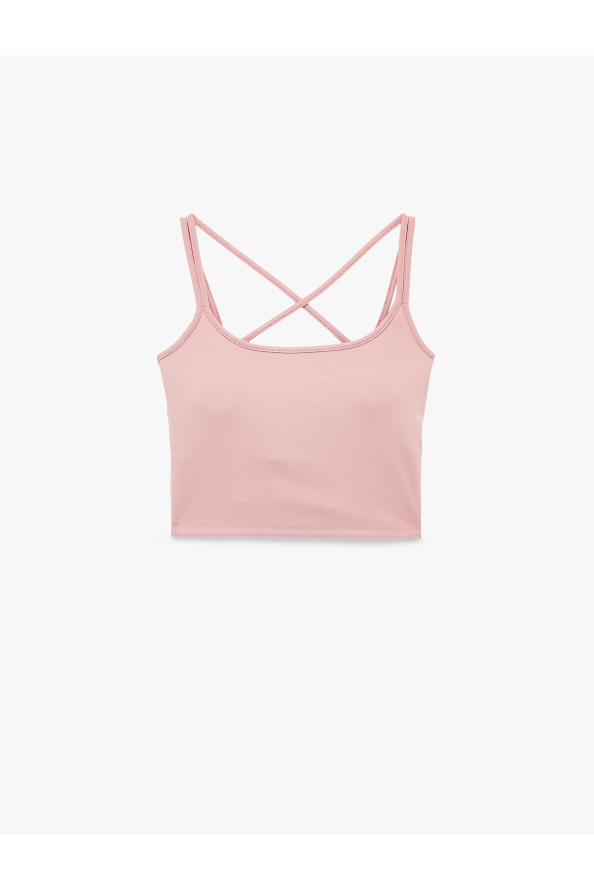 Koton Çapraz Sırt Askılı Kolsuz Slim Fit Sporcu Sütyeni görsel 2