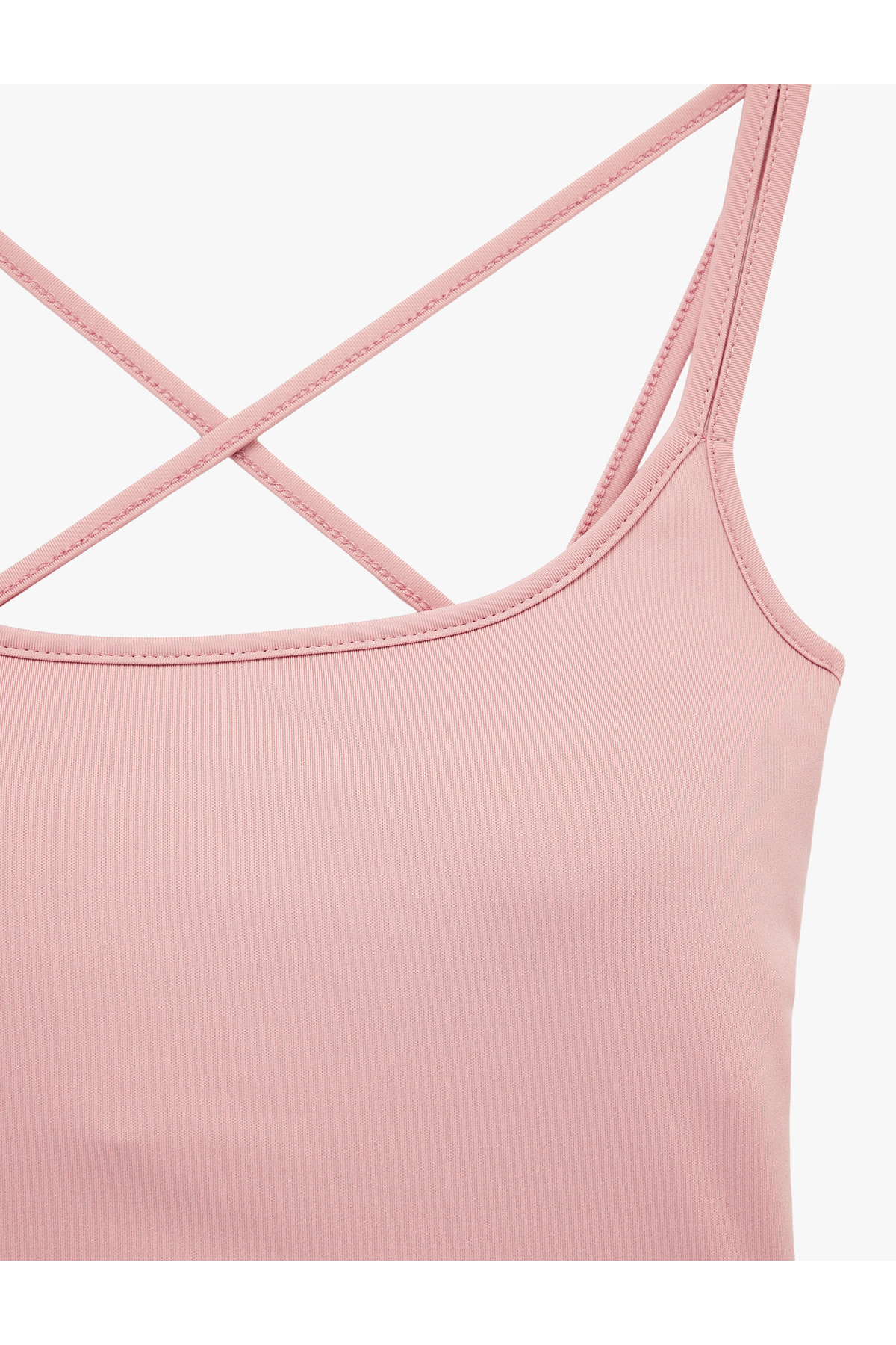 Koton Çapraz Sırt Askılı Kolsuz Slim Fit Sporcu Sütyeni görsel 4