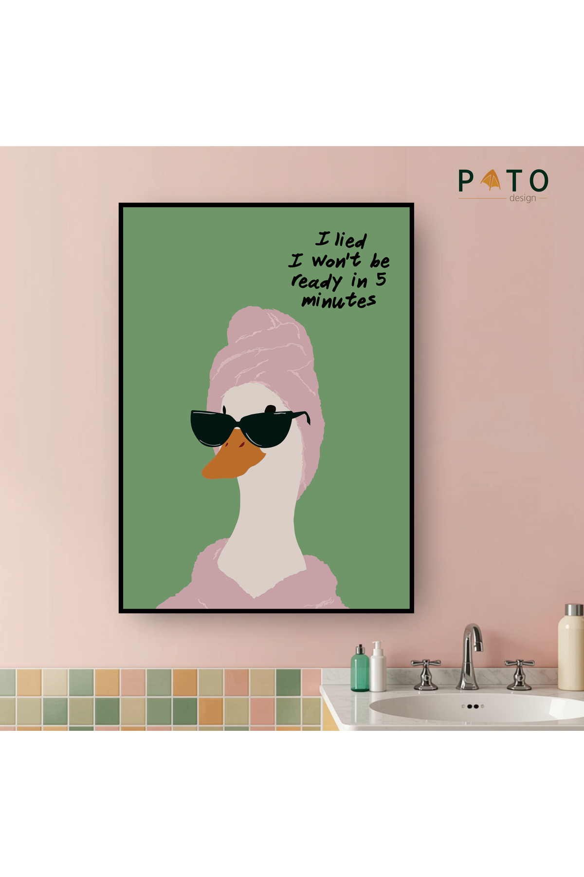 'I lied I won't be ready in 5 minutes' Painting | Black Framed | MDF & UV Printing