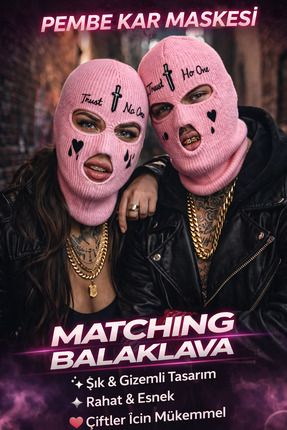 FG KONNİCHİWA MOR KIRMIZI VE PEMBE Kar Maskesi (Balaclava) UnisexStreet Style...