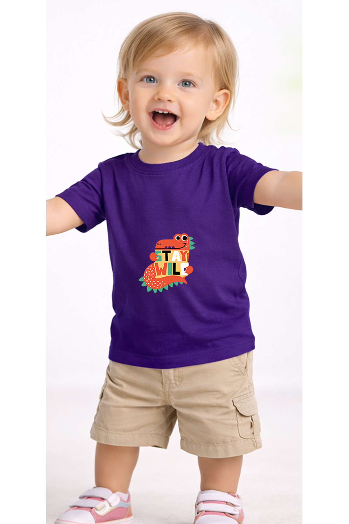 petite pati Mor Wilddino Bebek Tişört %100 Pamuk Penye Çocuk Tshirt Baskılı fotoğrafı 2 (önizleme)