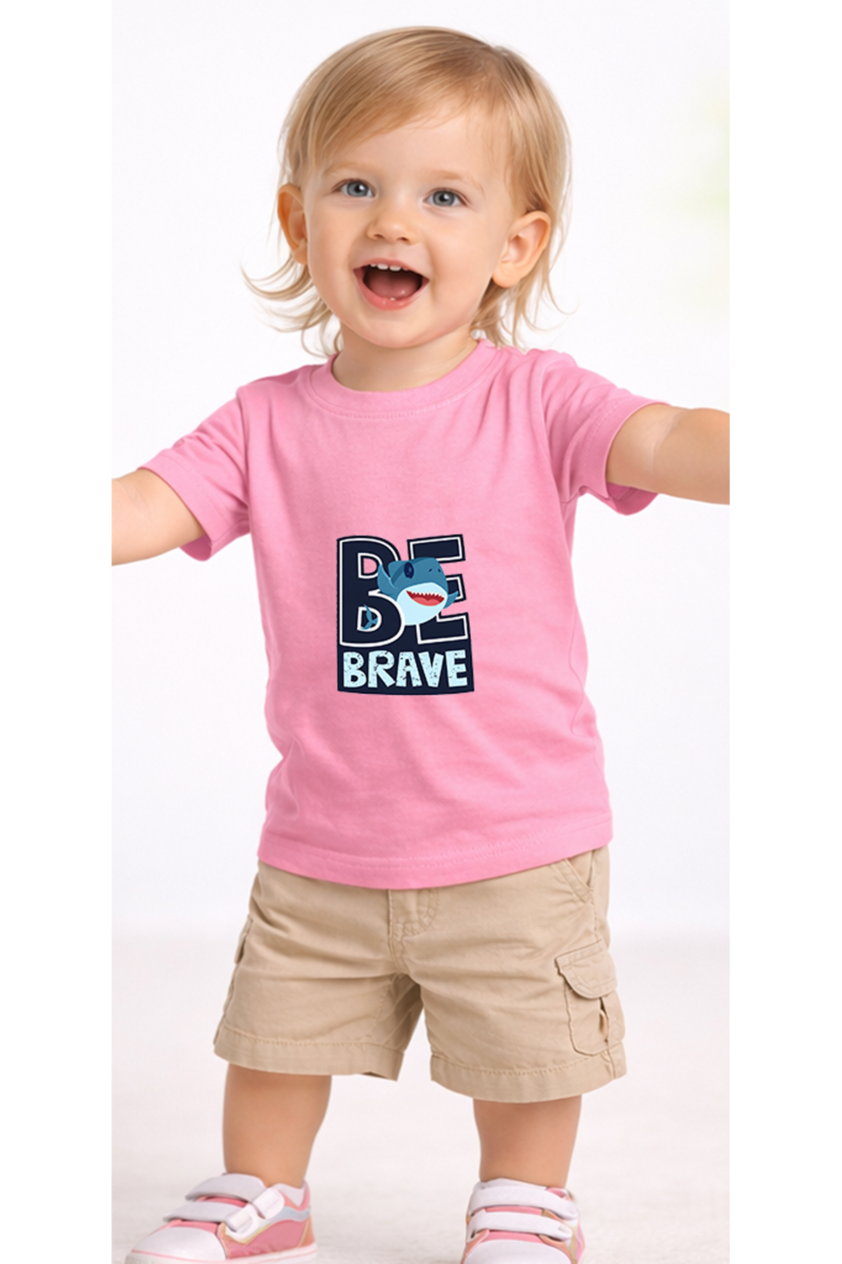 petite pati Pembe Bebrave Bebek Tişört %100 Pamuk Penye Çocuk Tshirt Baskılı fotoğrafı 2 (önizleme)