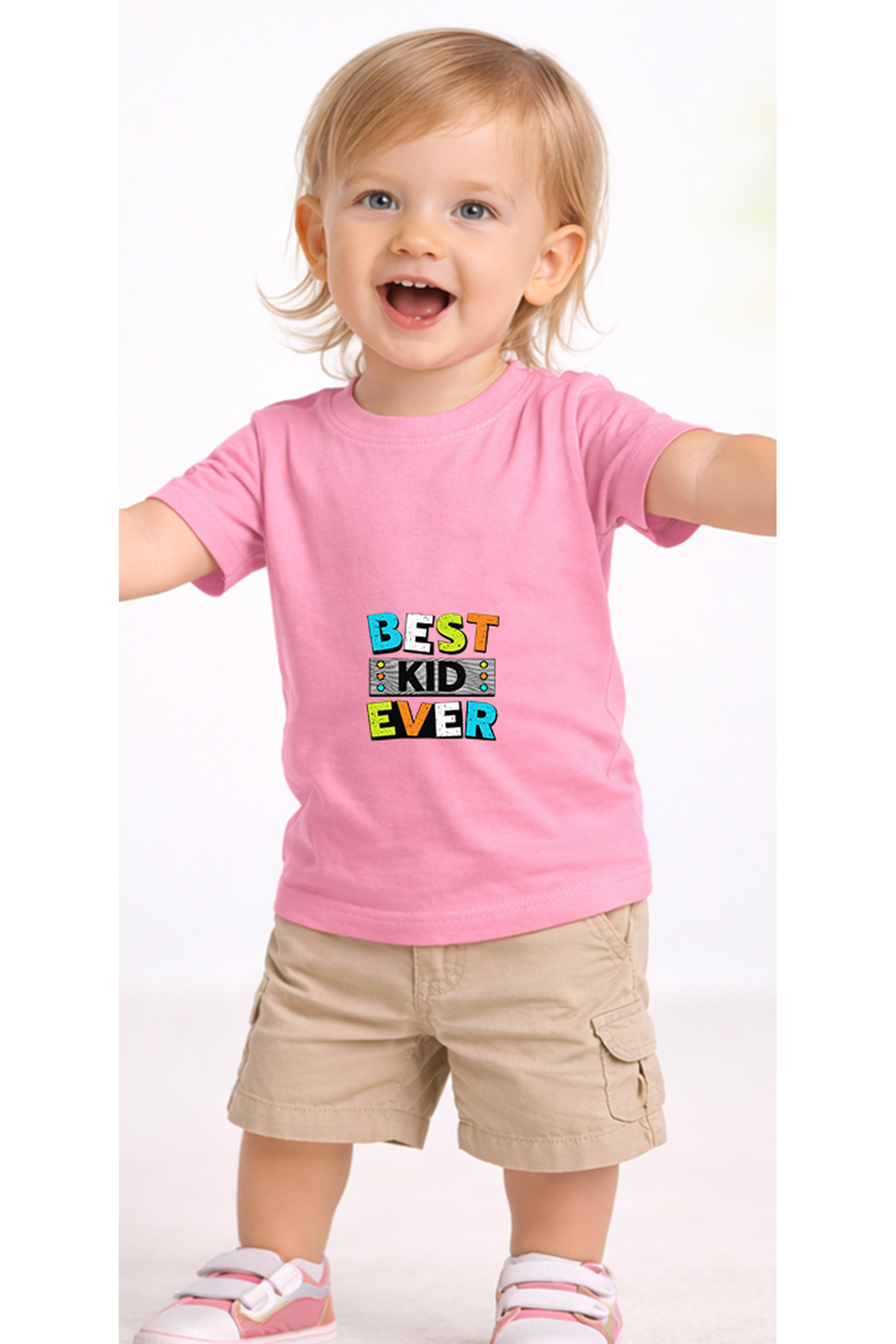 petite pati Pembe Bestkid Bebek Tişört %100 Pamuk Penye Çocuk Tshirt Baskılı fotoğrafı 2 (önizleme)