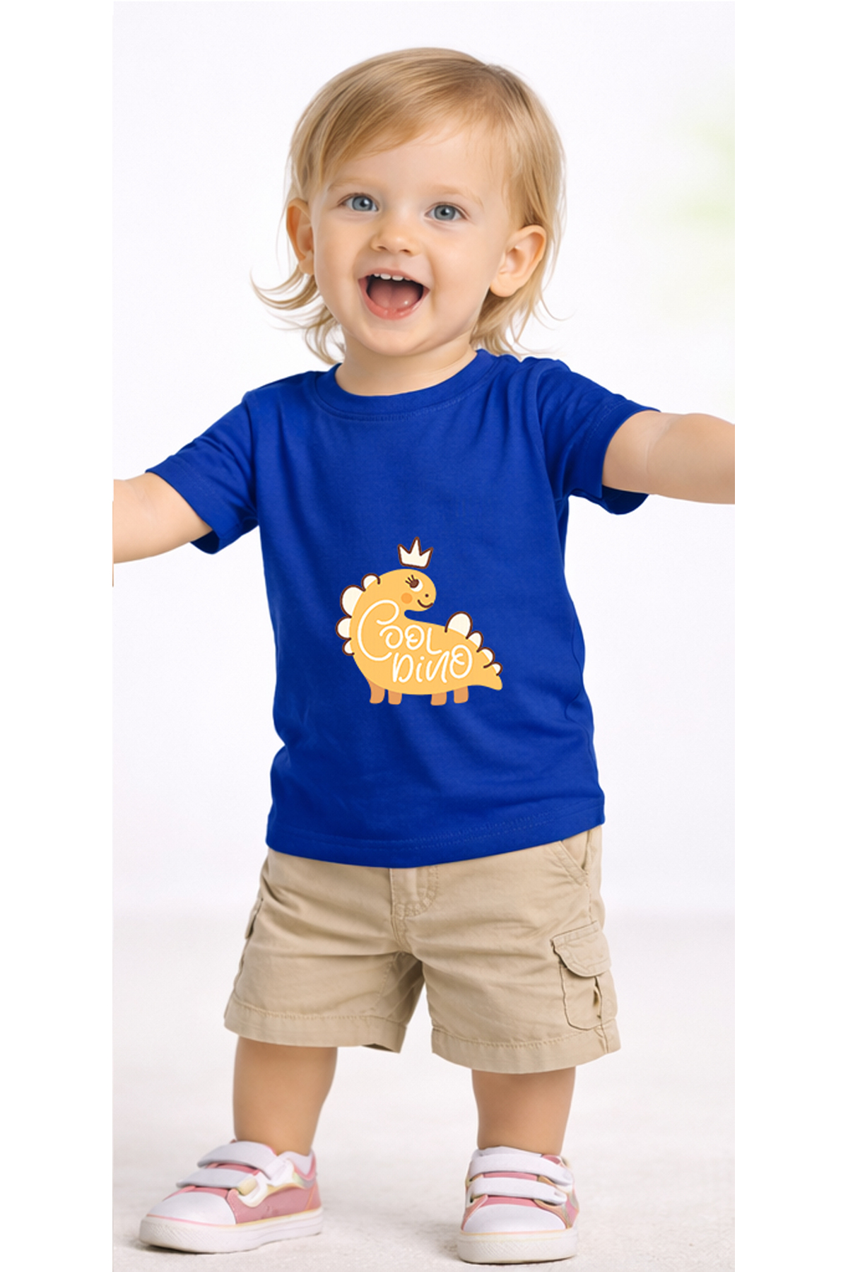 petite pati Mavi Cooldino Bebek Tişört %100 Pamuk Penye Çocuk Tshirt Baskılı fotoğrafı 2 (önizleme)
