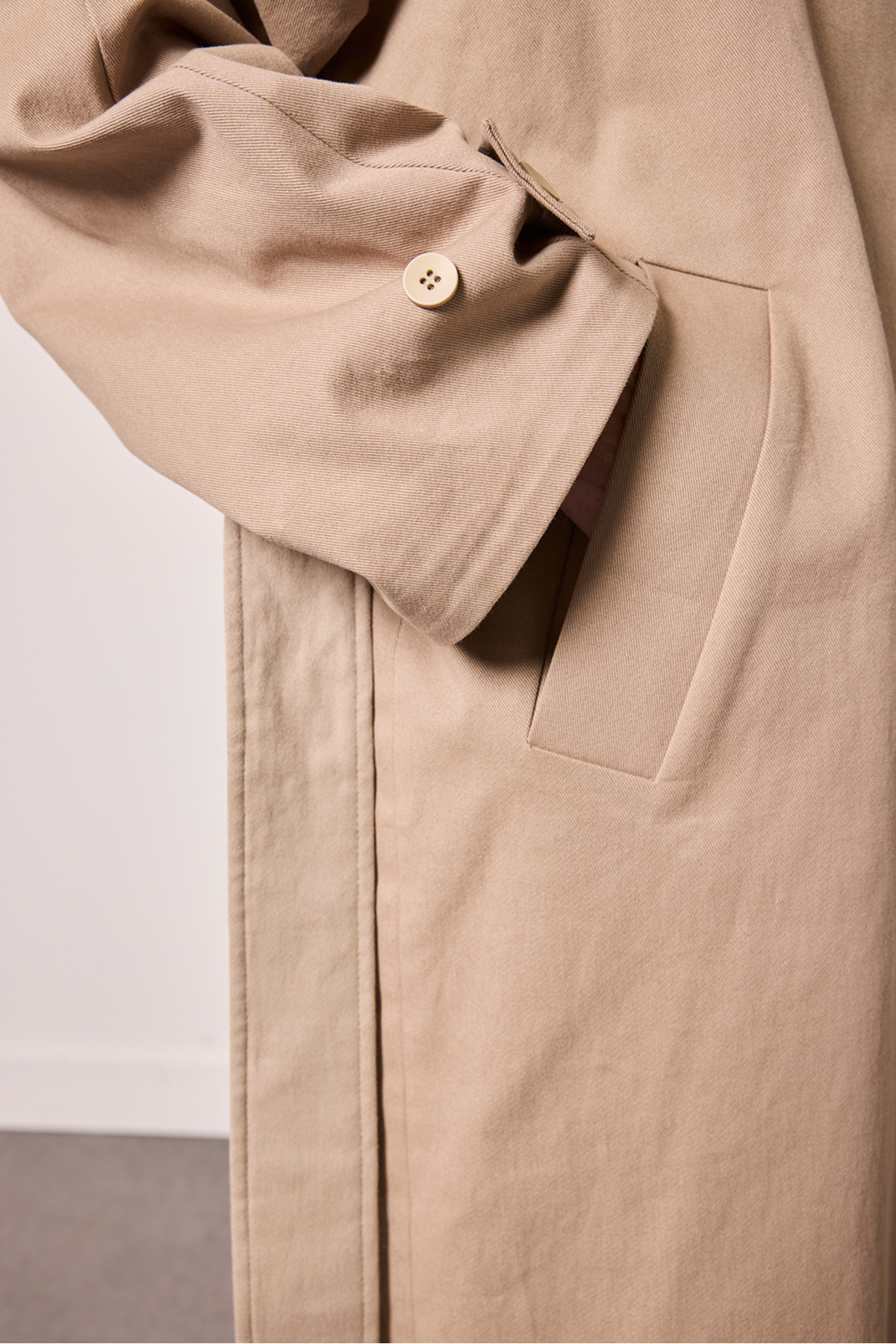Beyyoglu Oversize Vintage Gabardin Trençkot görsel 4