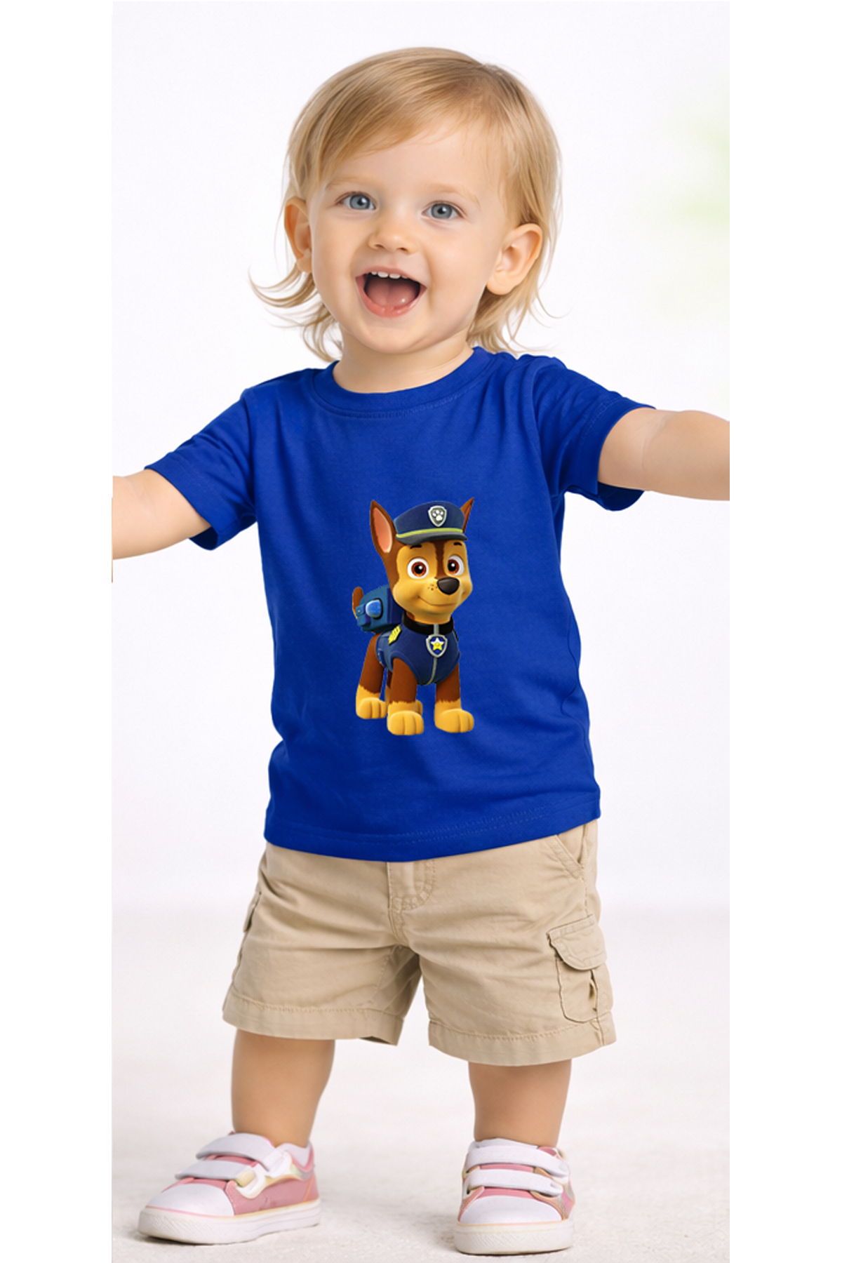 petite pati Mavi Pawpatpolis Bebek Tişört %100 Pamuk Penye Çocuk Tshirt Baskılı fotoğrafı 2 (önizleme)