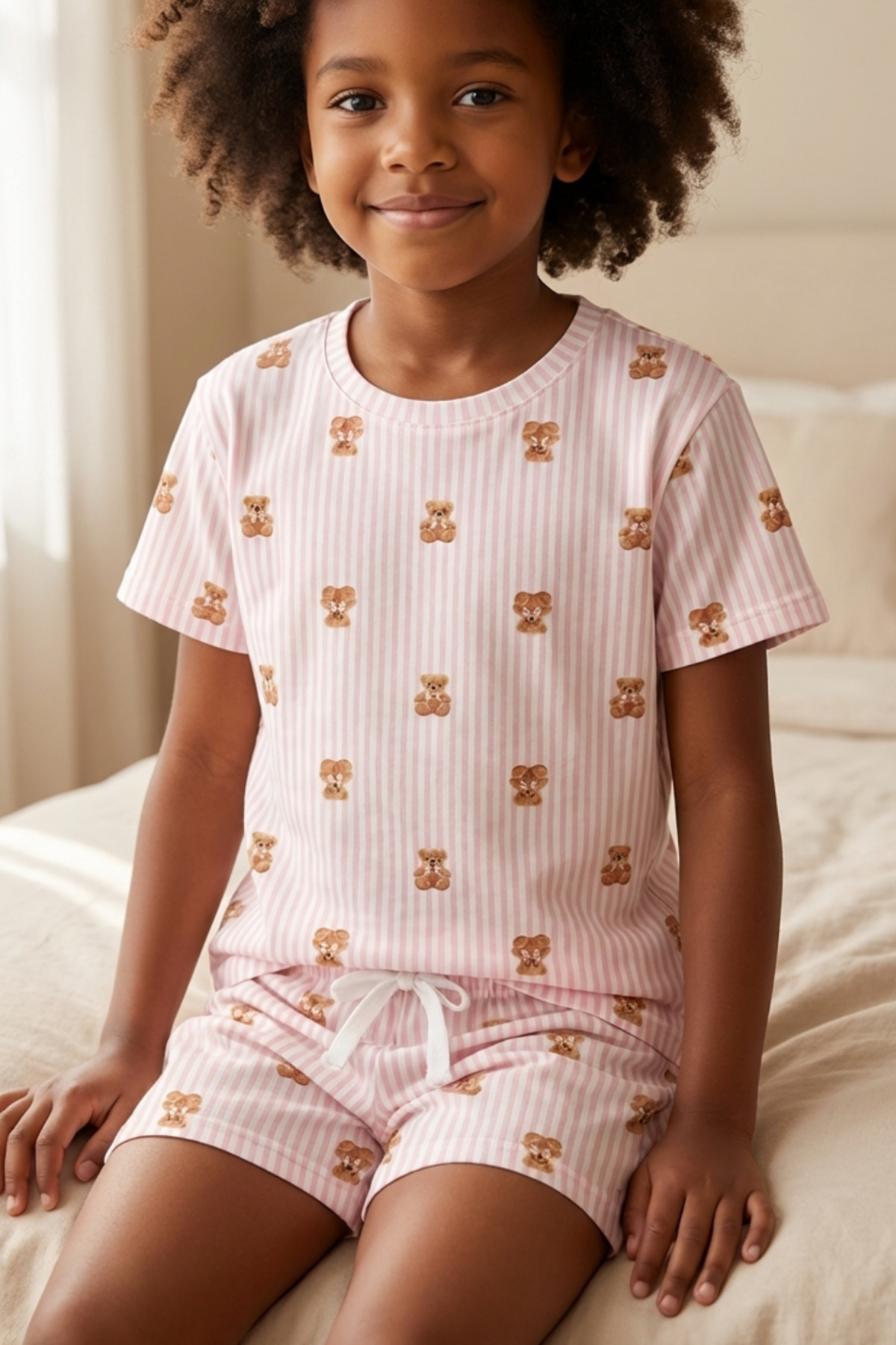 Katia & Bony Teddy Desenli Çocuk Şortlu Pijama Takımı fotoğrafı 2 (önizleme)
