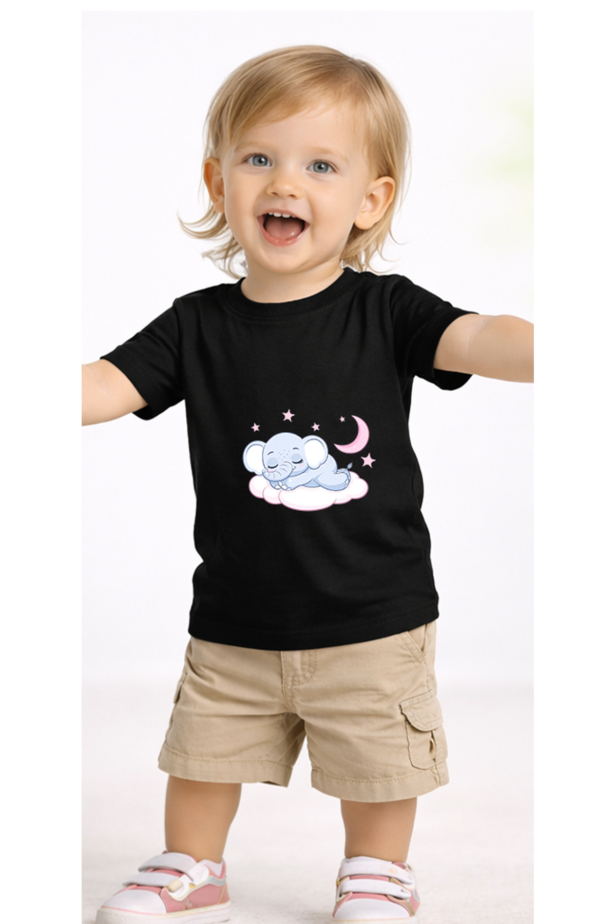 petite pati Siyah Filsleep Bebek Tişört %100 Pamuk Penye Çocuk Tshirt Baskılı fotoğrafı 2 (önizleme)