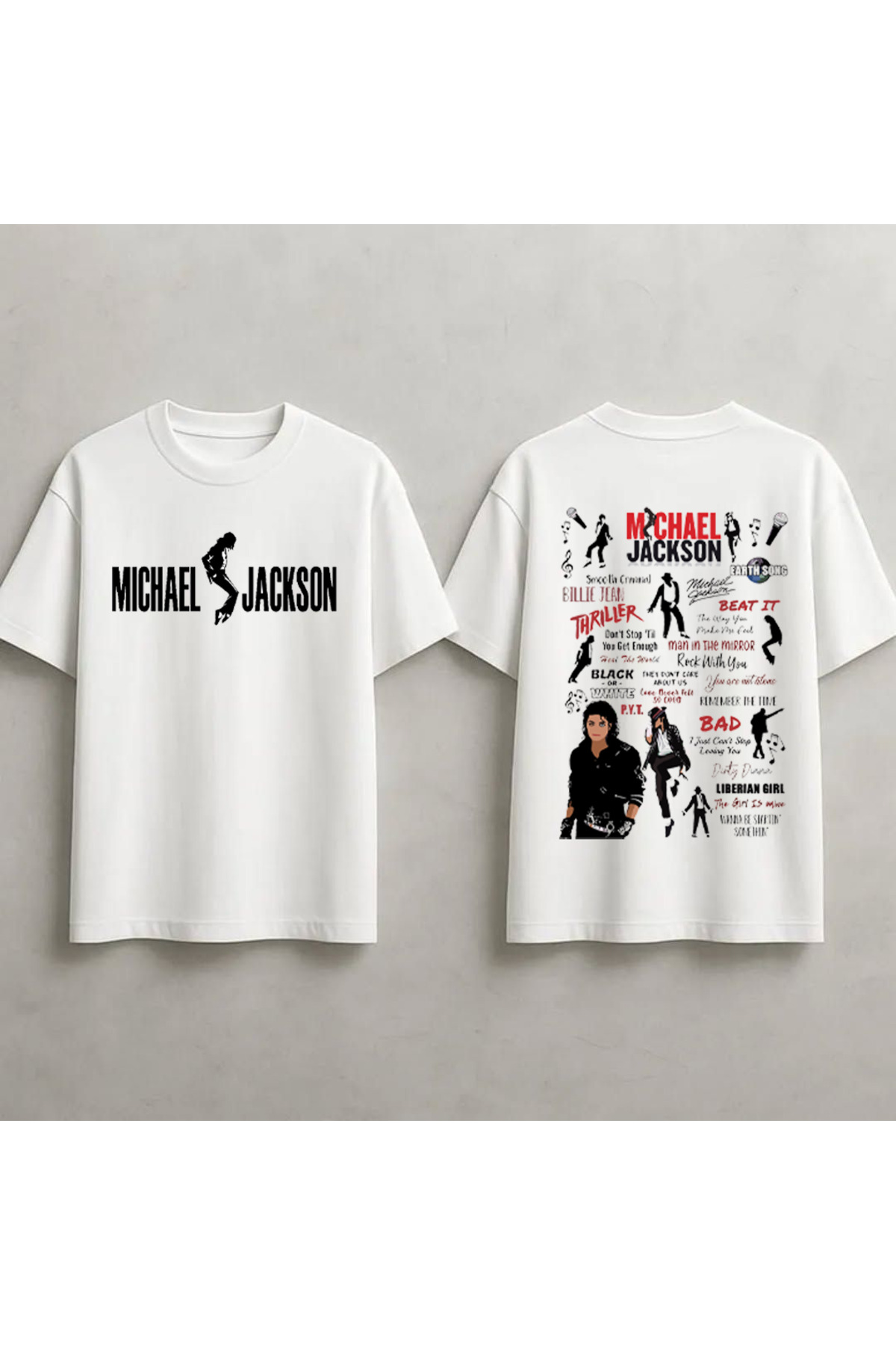 STİL-X Michael Jackson Baskılı Unisex %100 Pamuklu Oversize T