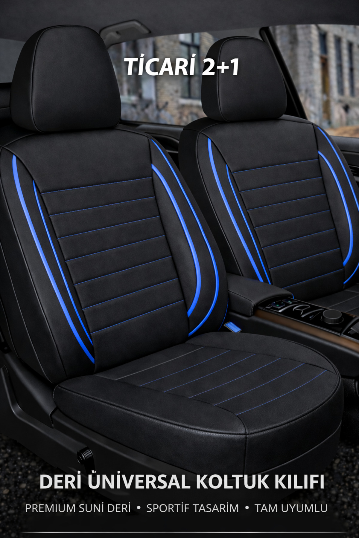 Suzuki S-Cross 2013 ve Sonrası Uyumlu Jetdrive Serisi Siyah Oto Koltuk Kılıfı Tam Set — alternatif görsel