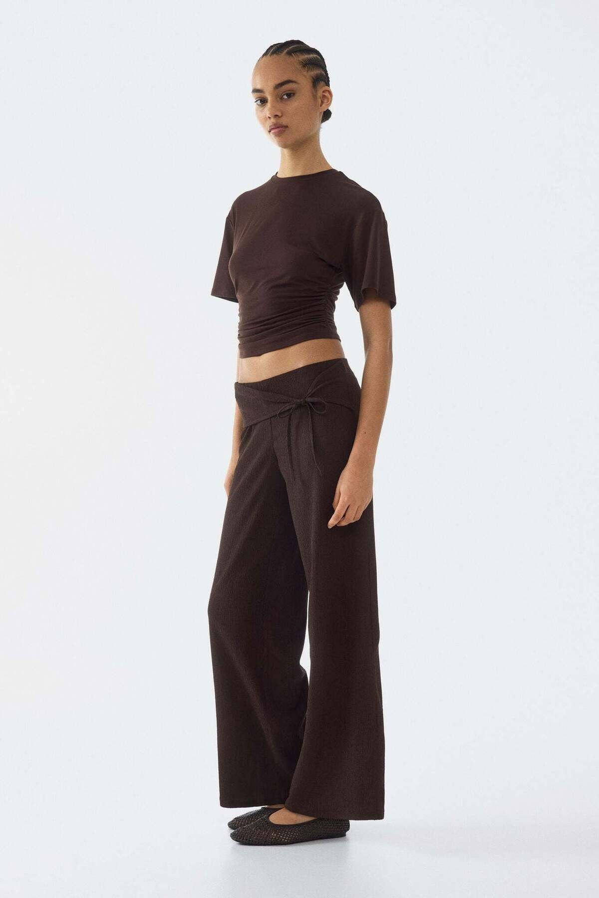H&M Tie-detail jersey trousers