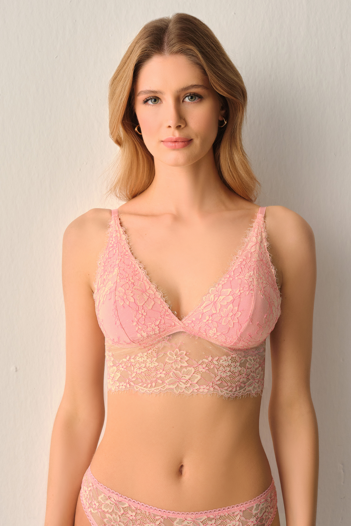 SUWEN Powder Dantelli Bralet Sütyen
