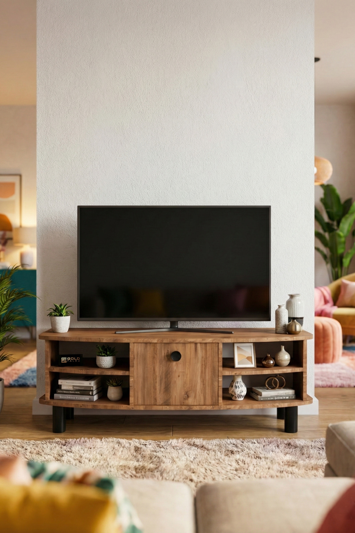 Goldfalez Vienna TV Sehpası Suntalam Çok Renkli 136x44