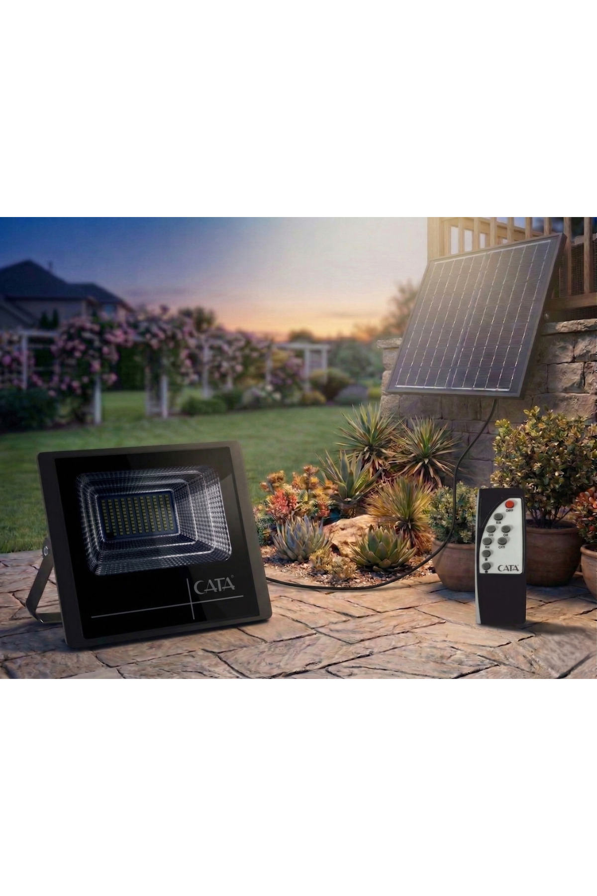 【ジャンク品】HONDA ホンダ　SOLAR デジタル 多機能 スクエア　希少 Cata CT 4650 Amazon Kumandalı 300W Solar Led Projektör 6400K Beyaz