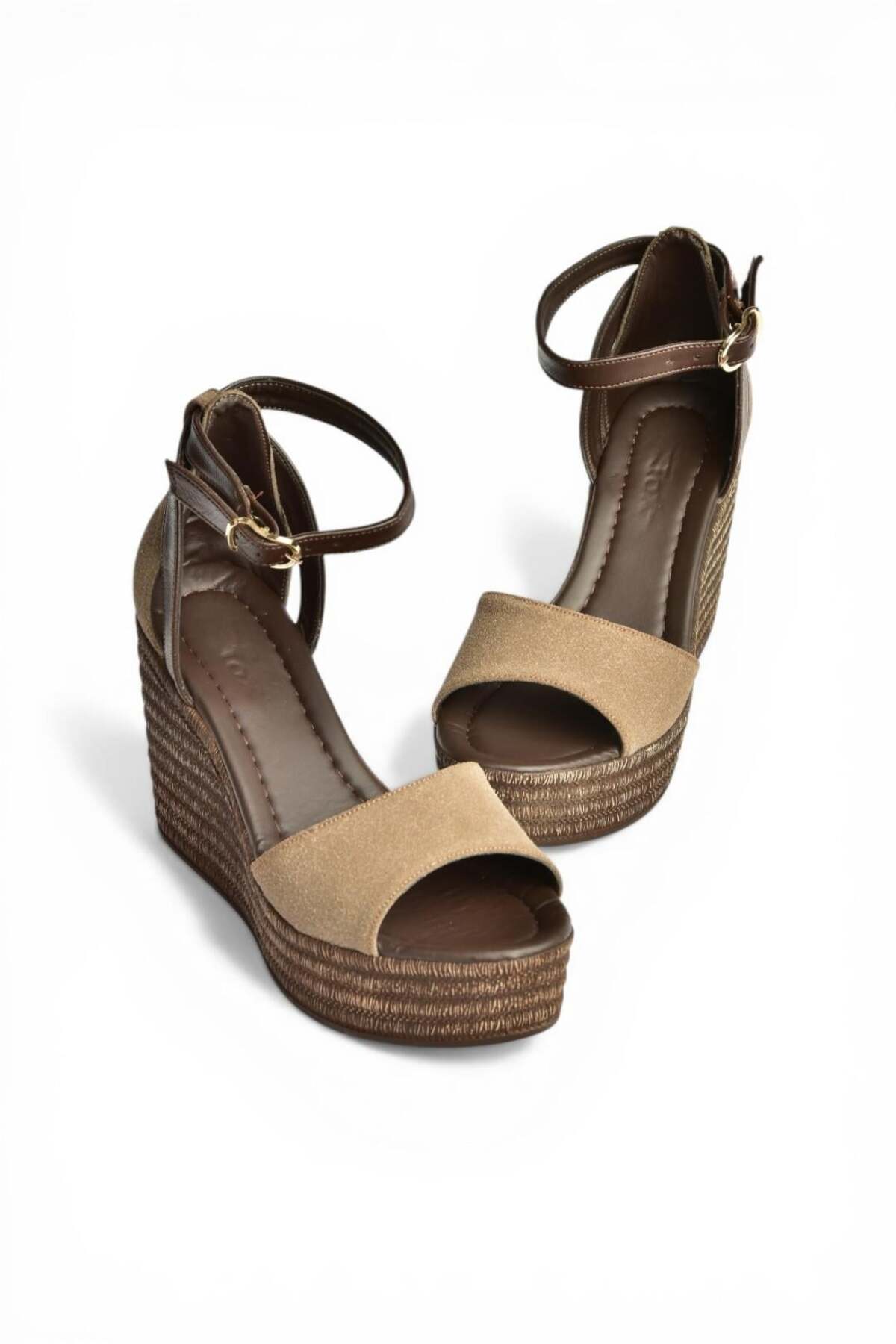 Fox Shoes Y996559102 Kahverengi Dolgu Topuklu Kadın Ayakkabı görsel 6