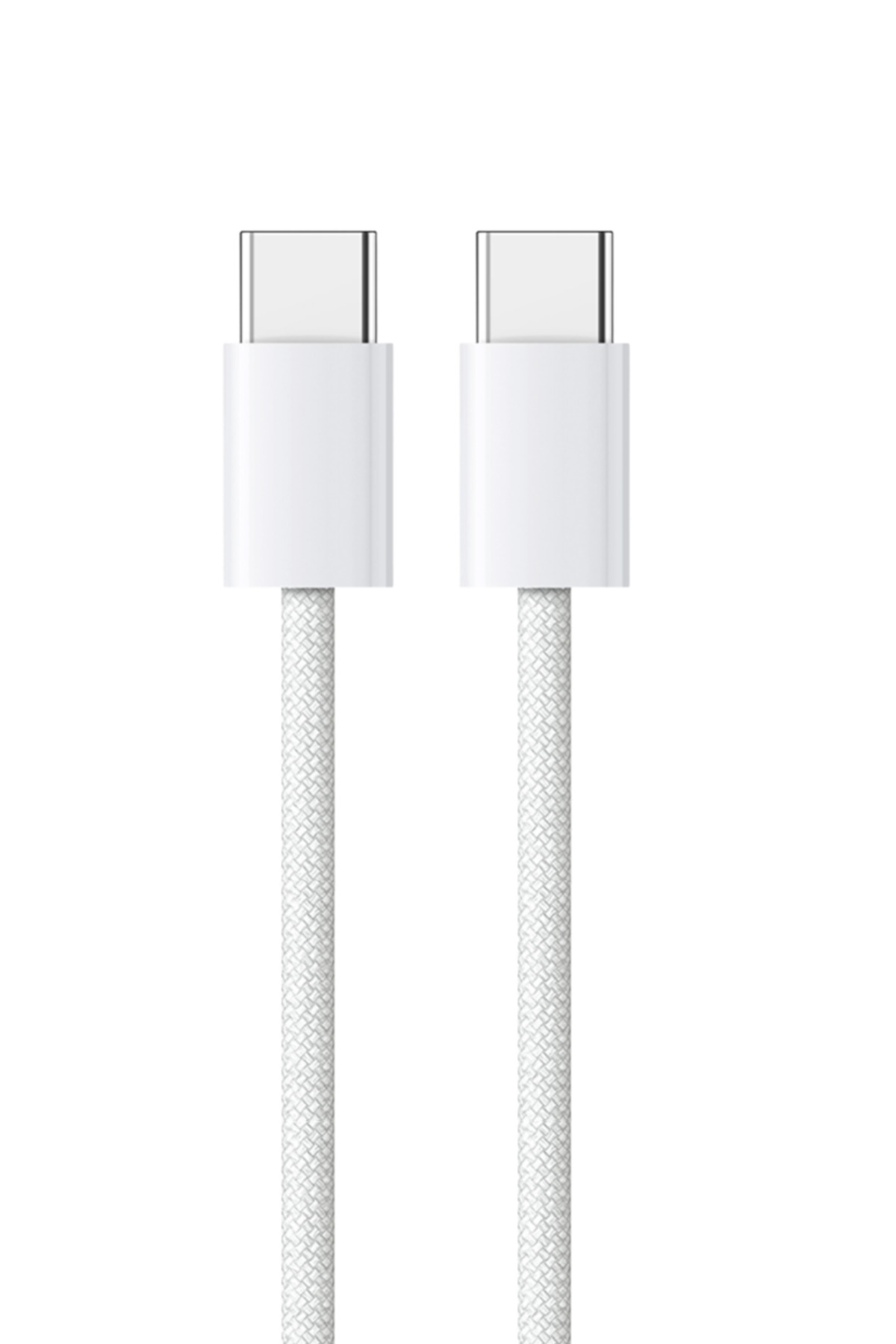 120W Usb-C To Usb-C Fast Charging Cable White 1 Meter Nylon Braid
