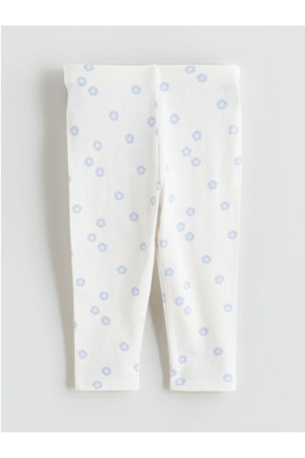 LC Waikiki LCW babyEkru Beli Lastikli Çiçekli Kız Bebek Tayt fotoğrafı 2 (önizleme)