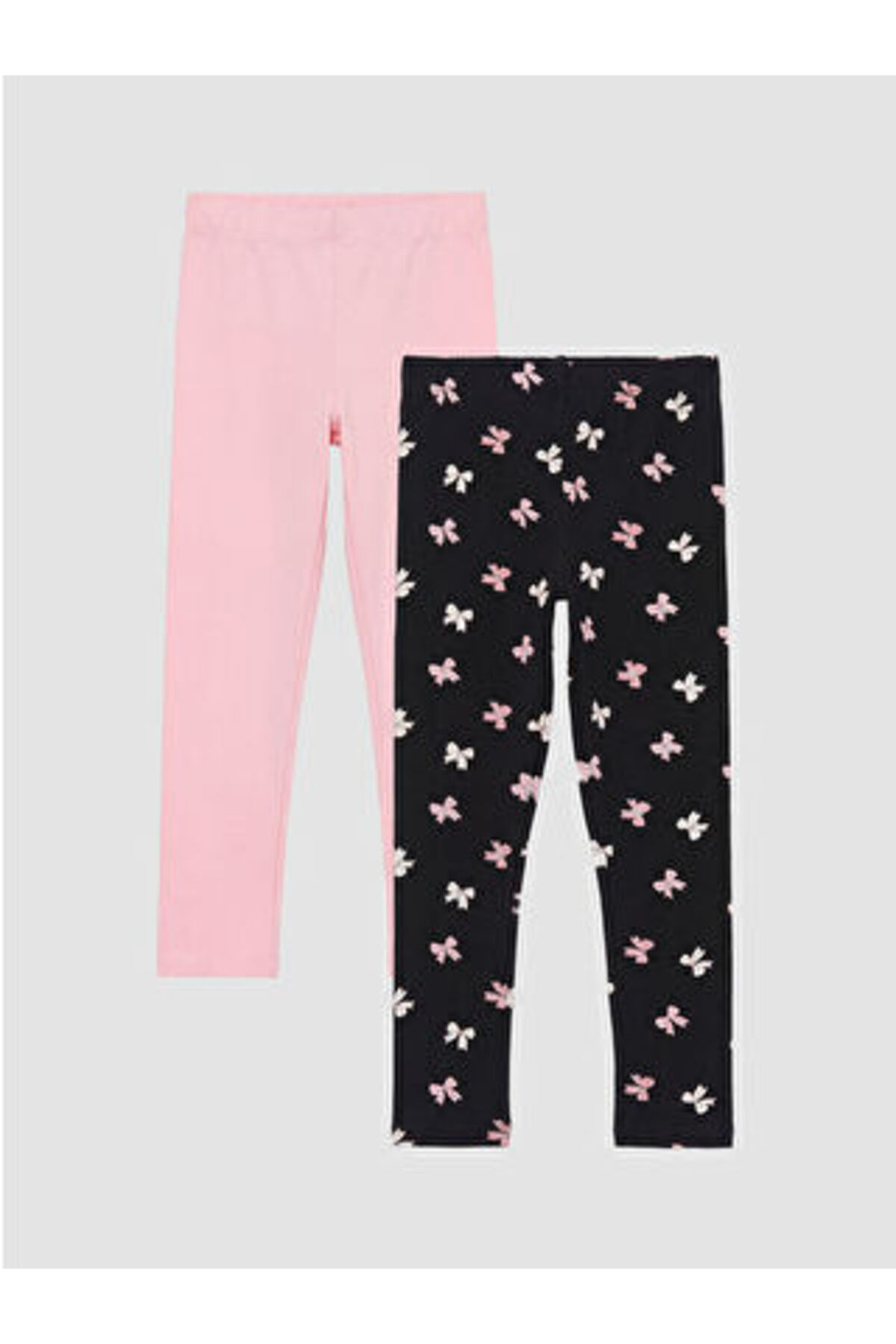 LC Waikiki LCW KidsSiyah Kız Çocuk Tayt 2'li fotoğrafı 2 (önizleme)