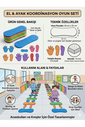 AFFECTİONE koordinasyon el ayak beceri duyusal oyun matları