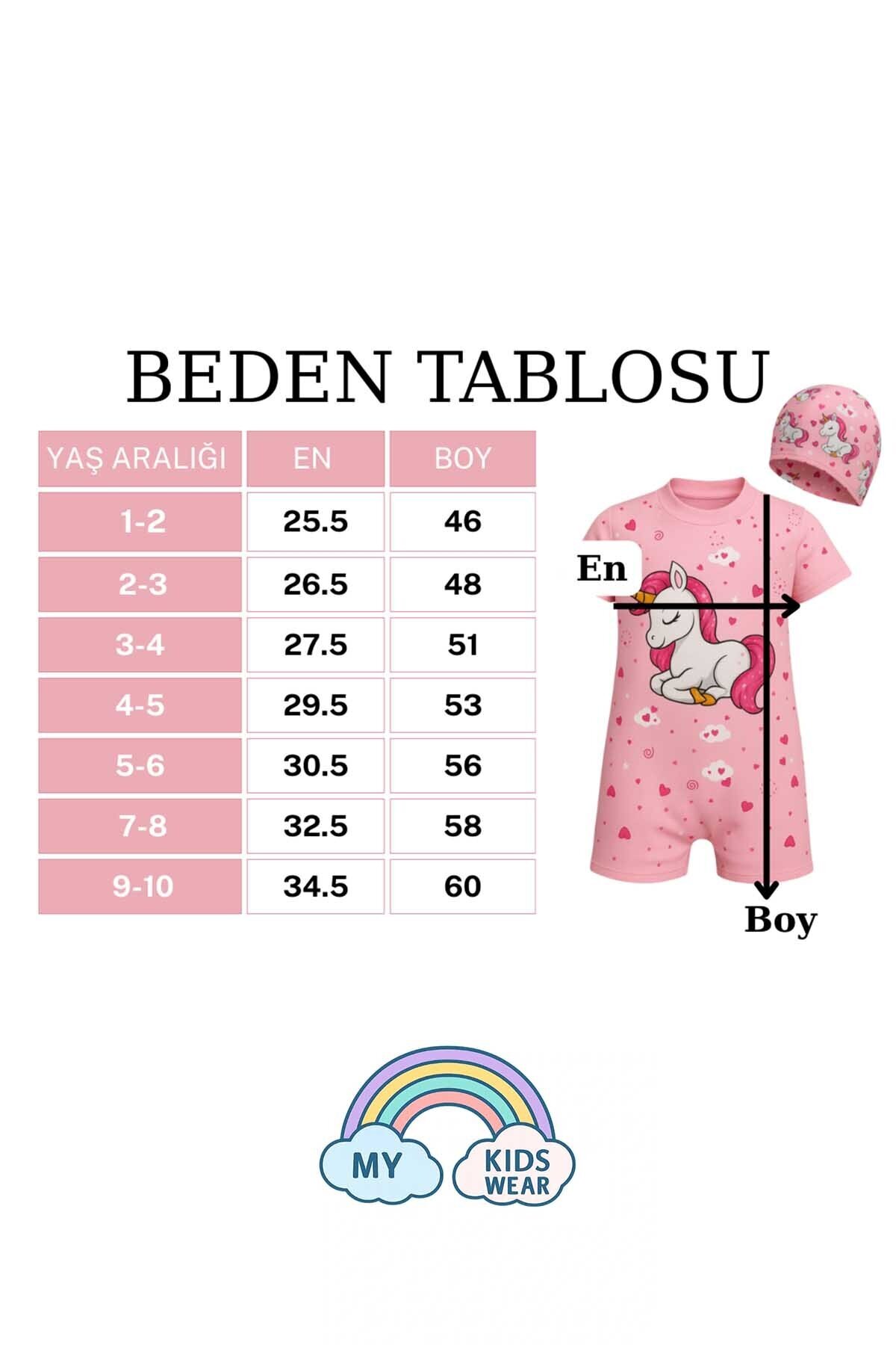 My Kids Wear Çocuk Desenli Mayo Takımı - UV Korumalı Bone ve Güneş Gözlüğü Hediyeli 2'li Set 12699 fotoğrafı 2 (önizleme)