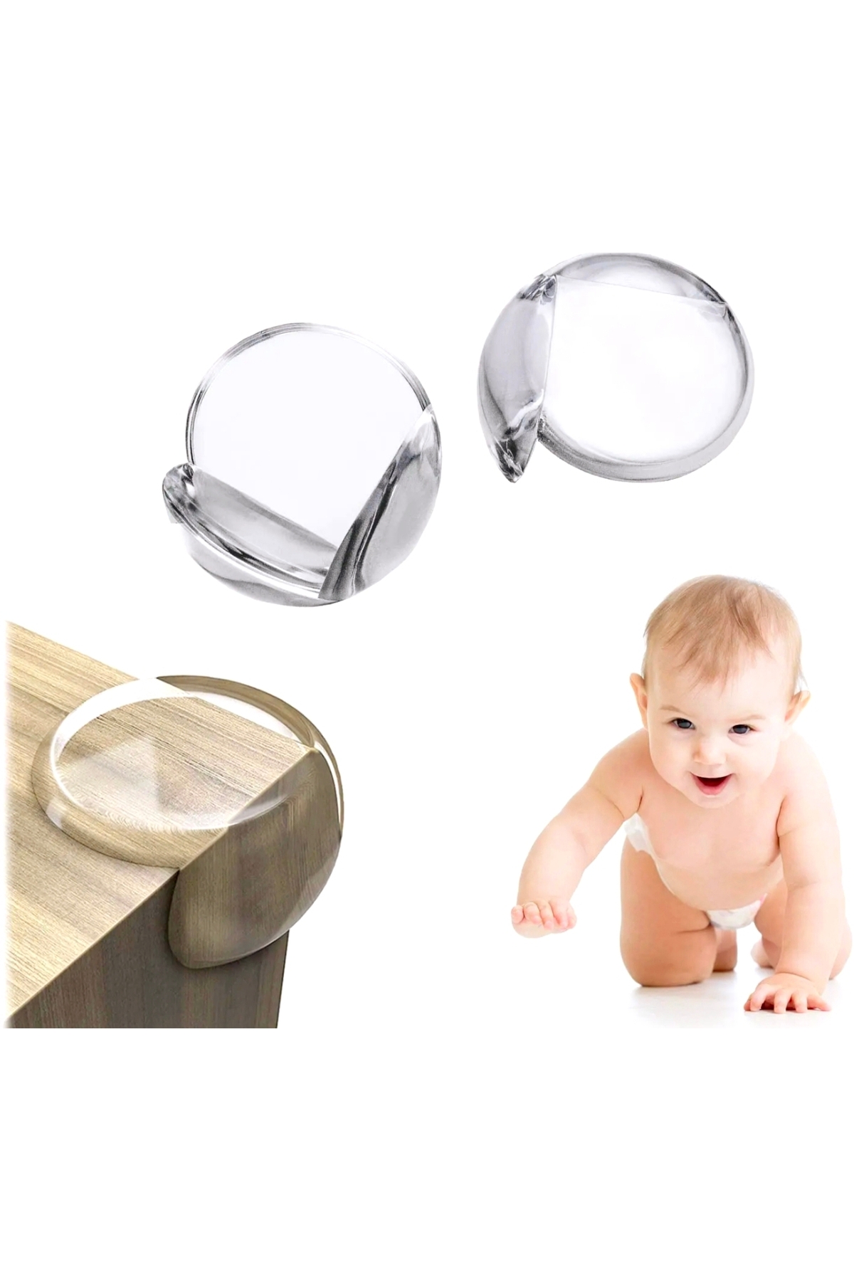 Bebek 3’lü Güvenlik Seti | Priz Koruyucu + Köşe Koruyucu + Kapı Stoperi fotoğrafı 3 (önizleme)