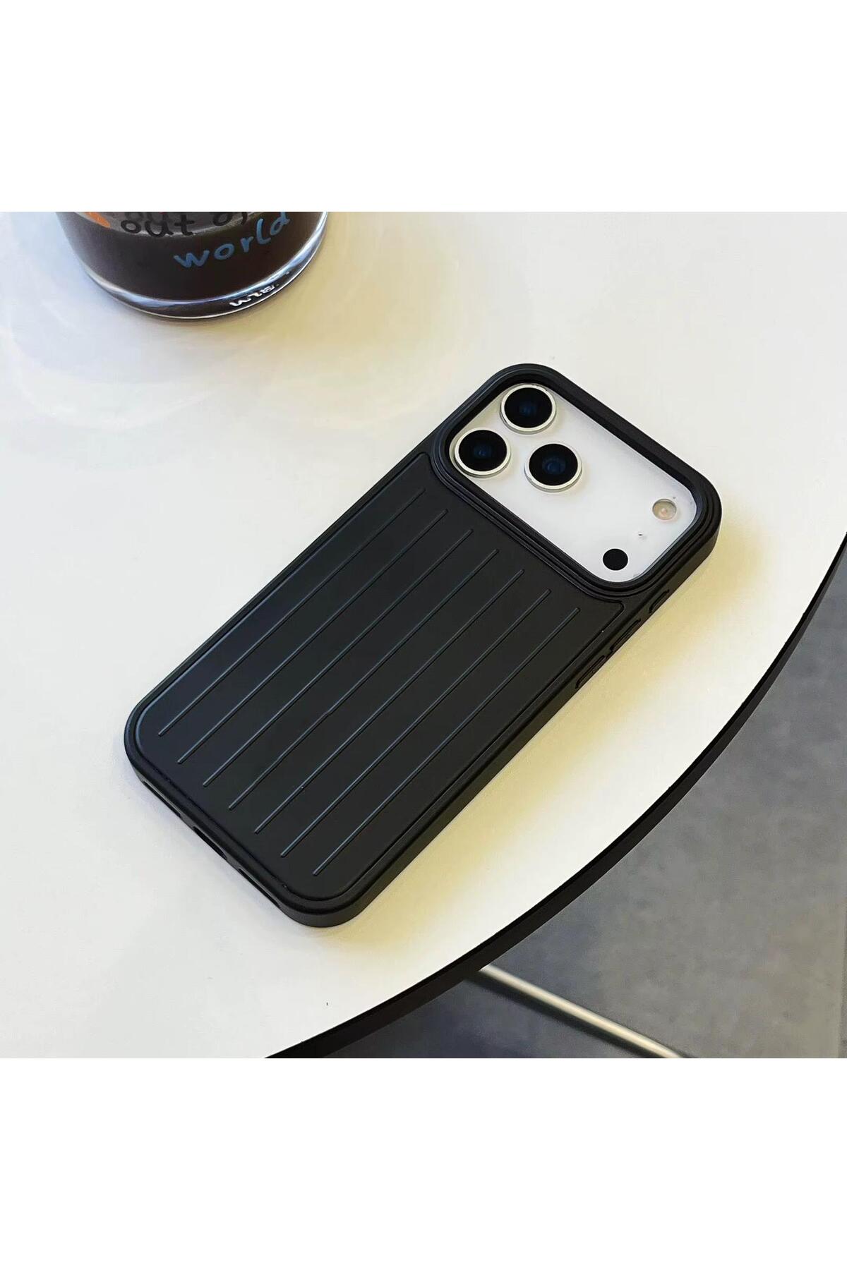 Noppax iPhone 17 Pro Compatible Rimowa Striped Premium Case Back