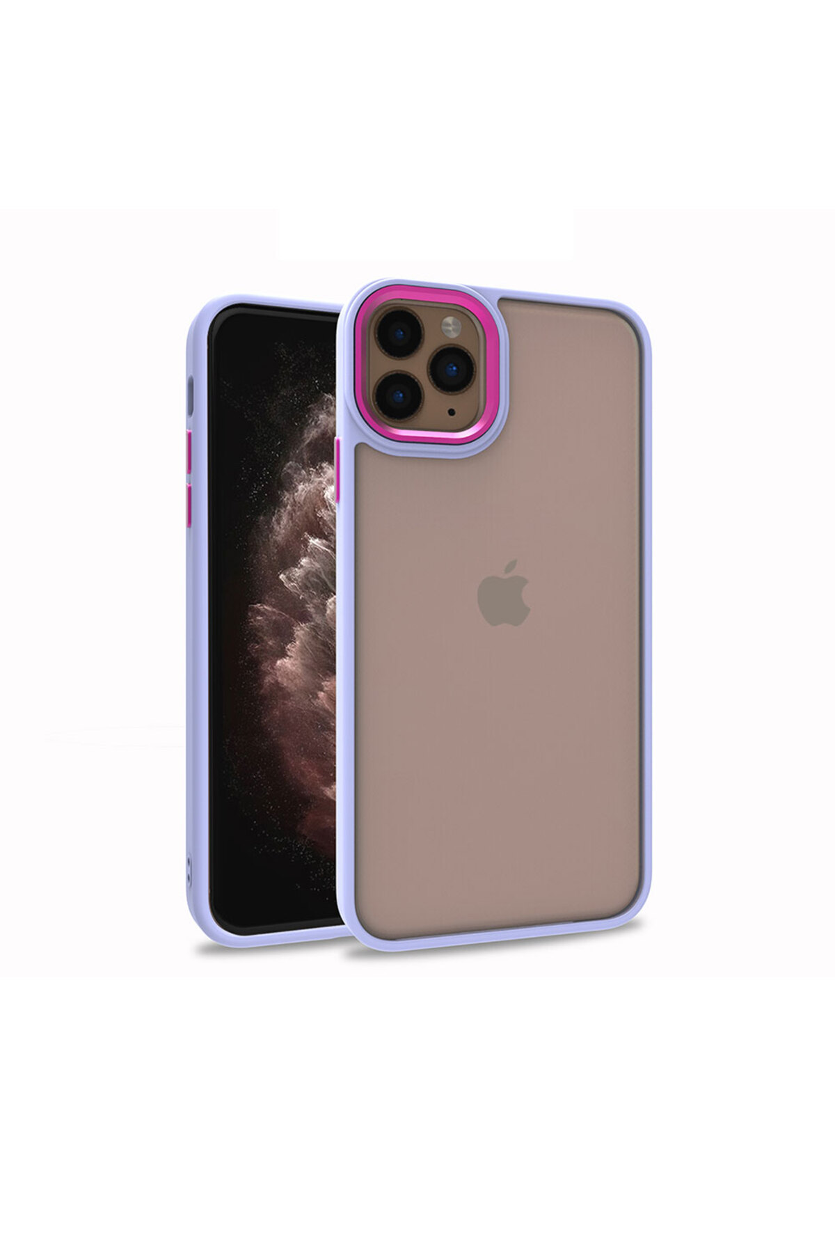 iPhone 12 Pro Uyumlu ELDP Flora Kılıf-Lila