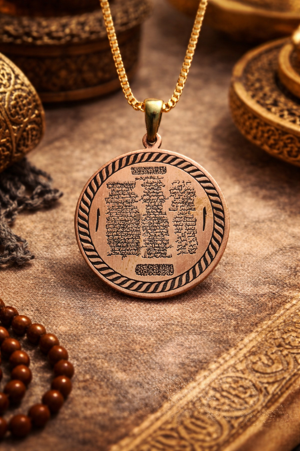 Case Duration Prayer Necklace - Men Women 100% Pure Copper Necklace