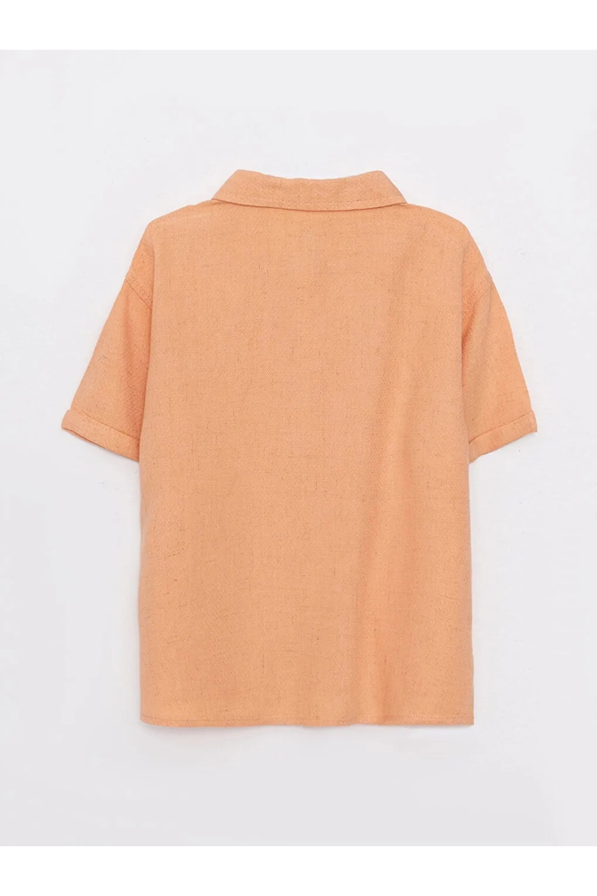 LC Waikiki LCW baby Turuncu Kısa Kollu Basic Erkek Bebek Gömlek fotoğrafı 2 (önizleme)