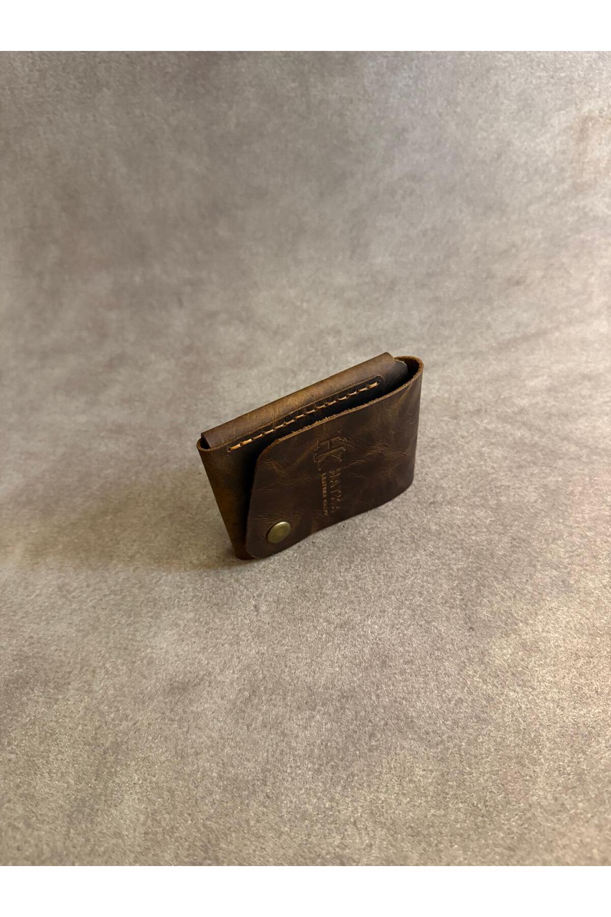 HATKA Leather Craft El Yapımı Hakiki Deri Cüzdan - Slim Fold K2 görsel 4