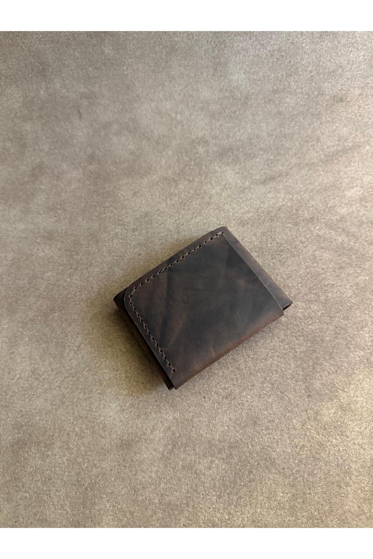 HATKA Leather Craft El Yapımı Hakiki Deri Cüzdan - Slim Fold K2 görsel 5