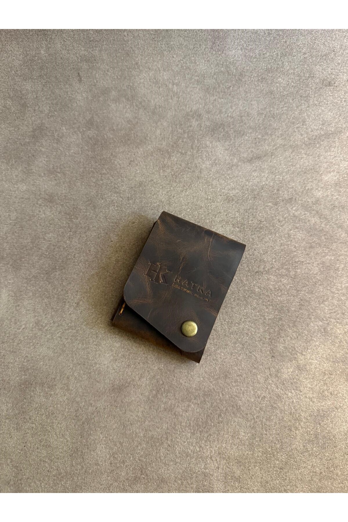 HATKA Leather Craft El Yapımı Hakiki Deri Cüzdan - Slim Fold K2 görsel 8