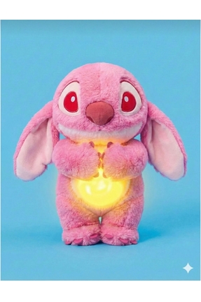 NUREYY AKSESUAR 30Cm Nefes Alan Uyku Arkadaşı Stitch Sesli Işıklı Kulakları H...