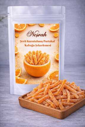 NEŞRAH Şerit Kurutulmuş Portakal Kabuğu Şekerlemesi, çubuk,stick 100gr