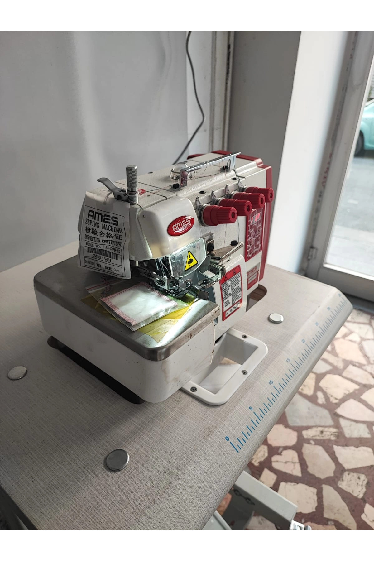 AMES AS-747-ED Mekanik 4 İplik Masalı Overlok 55 cm mini masalı