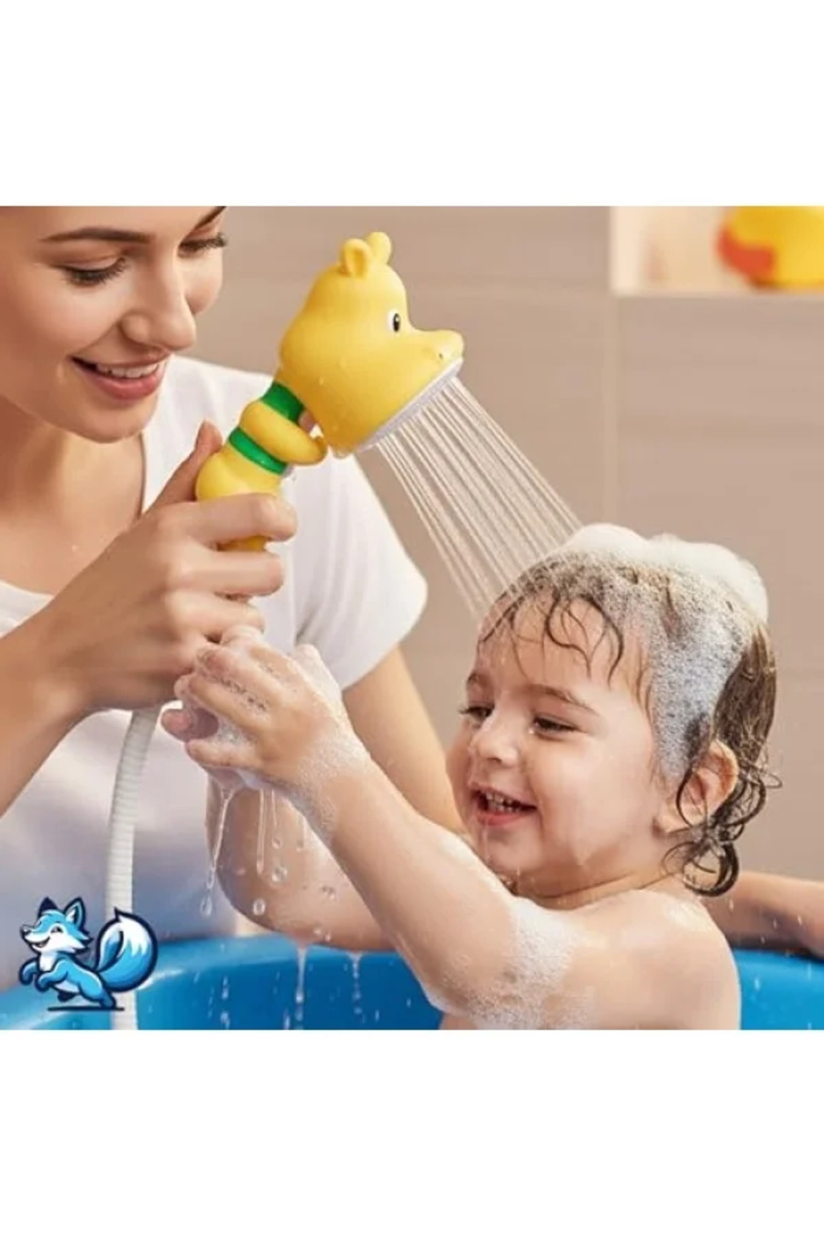 markentegra Eğlenceli Hayvan Temalı Bebek Duş Başlığı – Kolay Kurulum fotoğrafı 2 (önizleme)