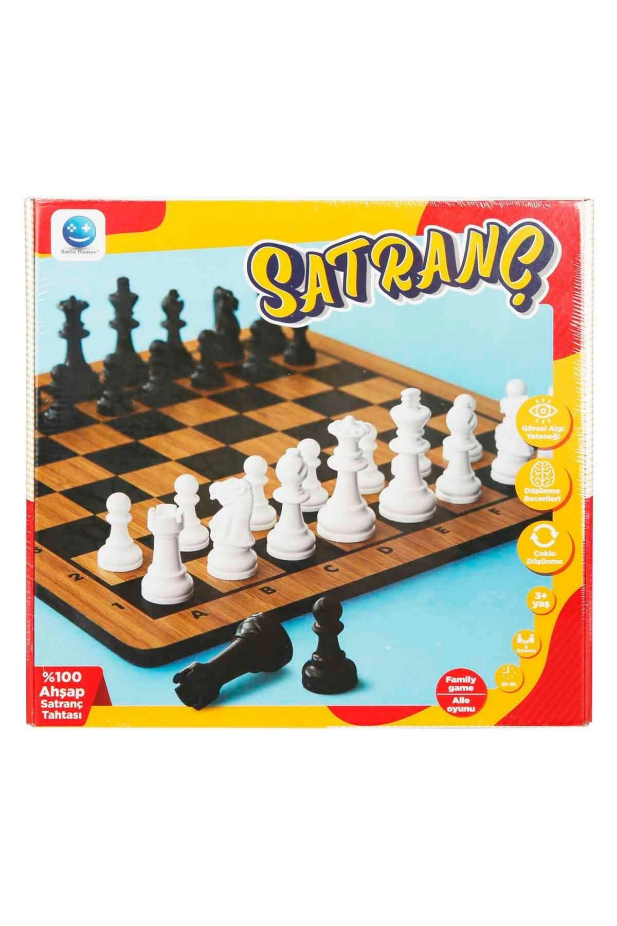 TOYFEST Ahşap Satranç Seti 35 cm Büyük Boy Satranç Tahtası Strateji Zeka Oyunu fotoğrafı 3 (önizleme)