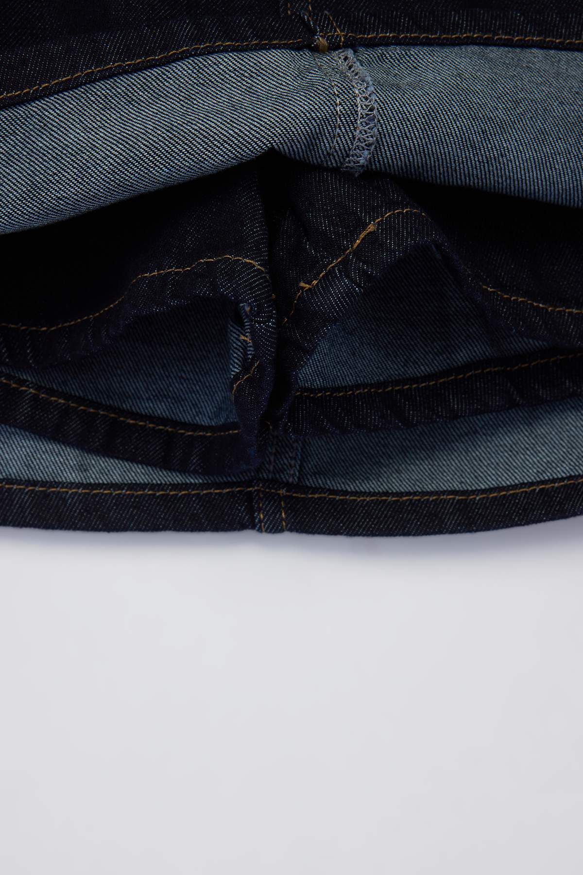 Trendyolmilla  Koyu Mavi %100 Pamuk Yüksek Bel Denim Şort Etek TWOSS26SR00110 - Görsel 7