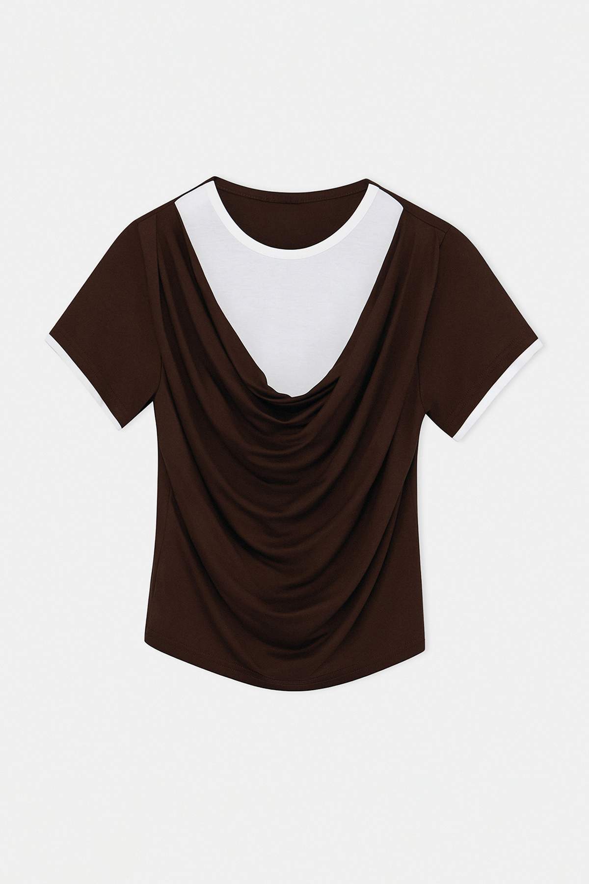 Trendyolmilla  Degaje Yaka Body İçlikli Kısa T-shirt