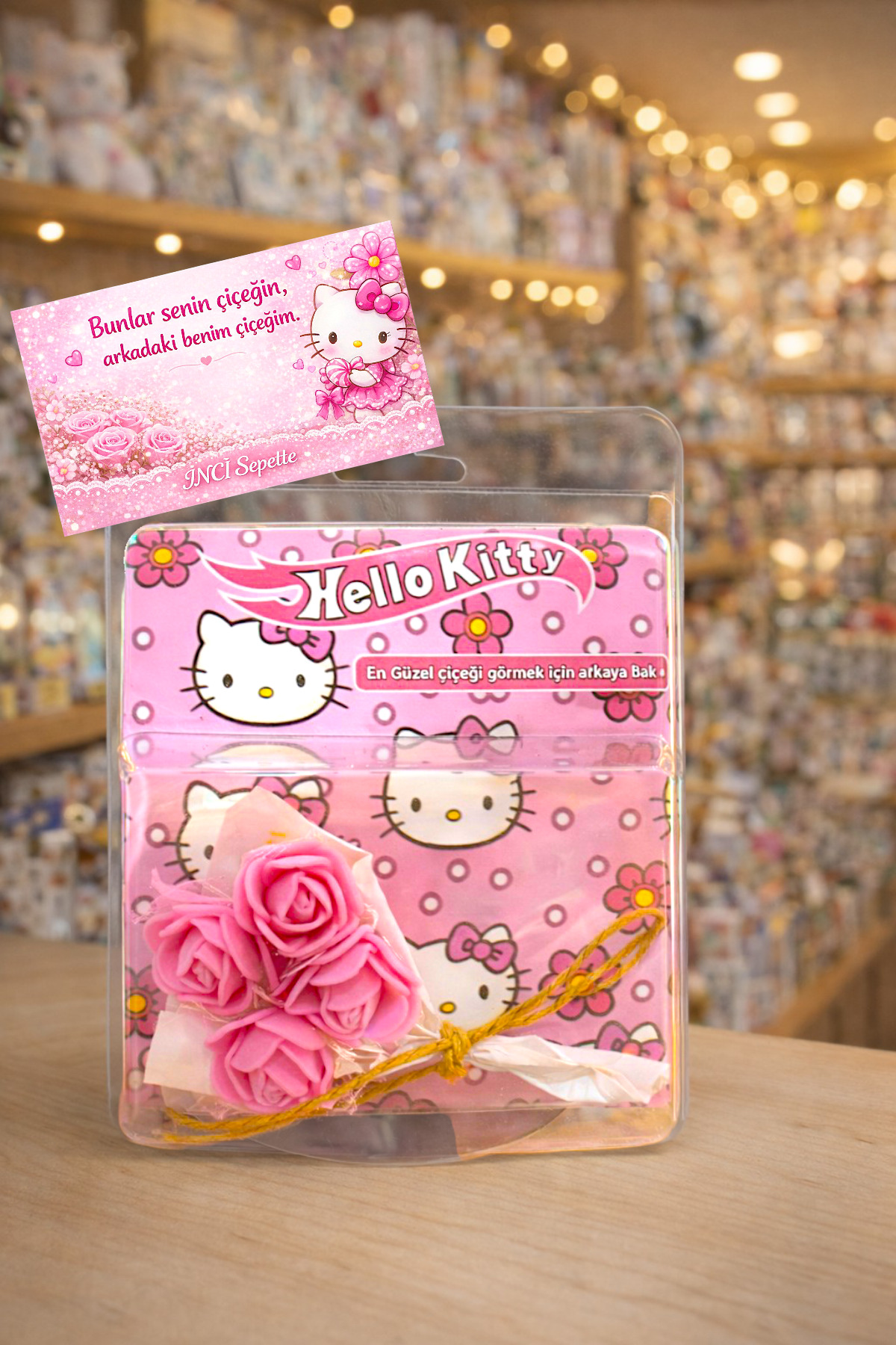 Hello kitty mirrored bouquet flowers hot flowerss non-fading flower for lover