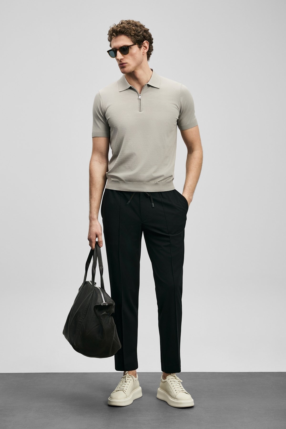 Lufian  111190356 Sımon Jogger Pantolon Slim Fit Erkek Pantolon SİYAH - Görsel 5