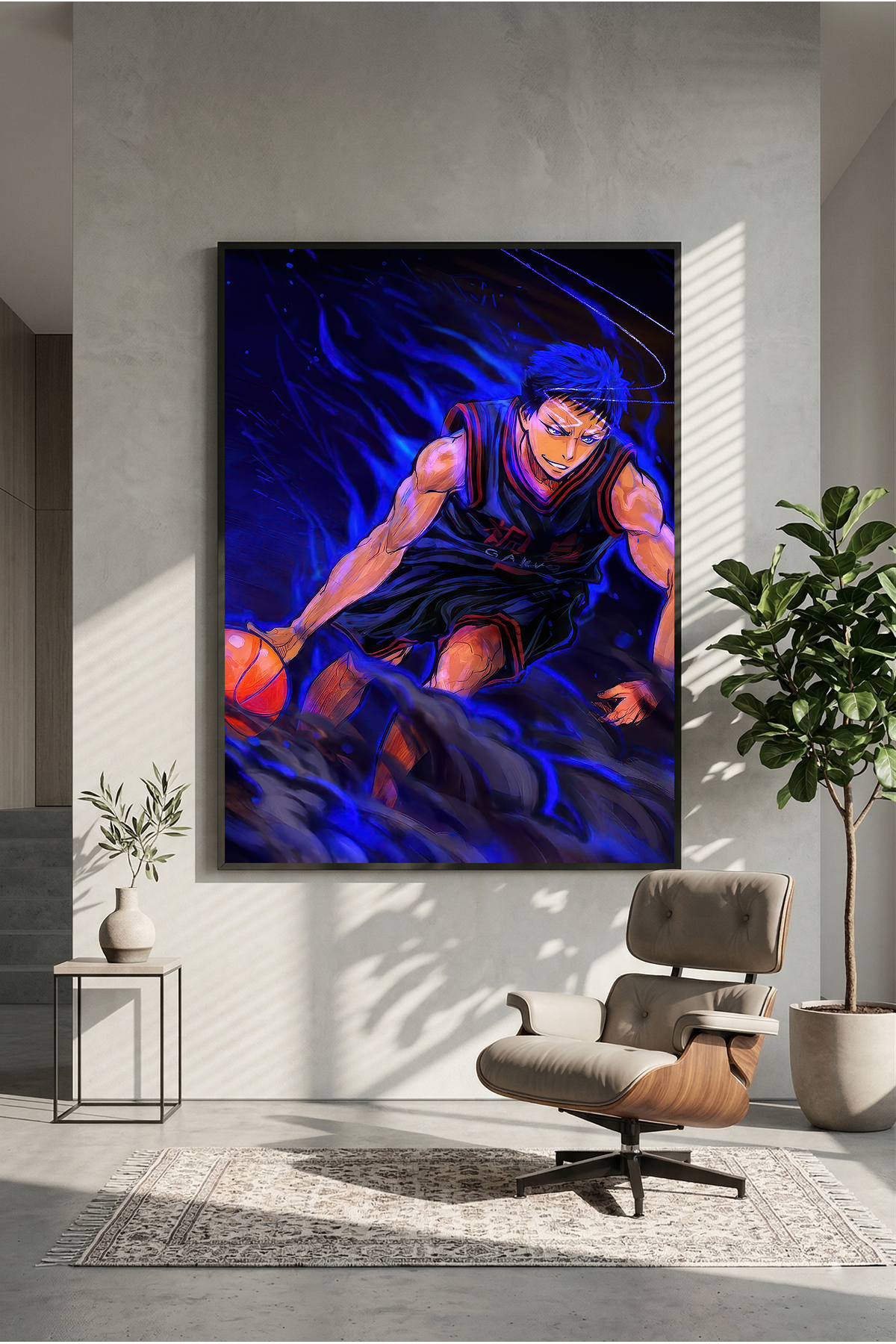 postercraft Kuroko no Basket Daiki Aomine Ahşap Tablo Poster