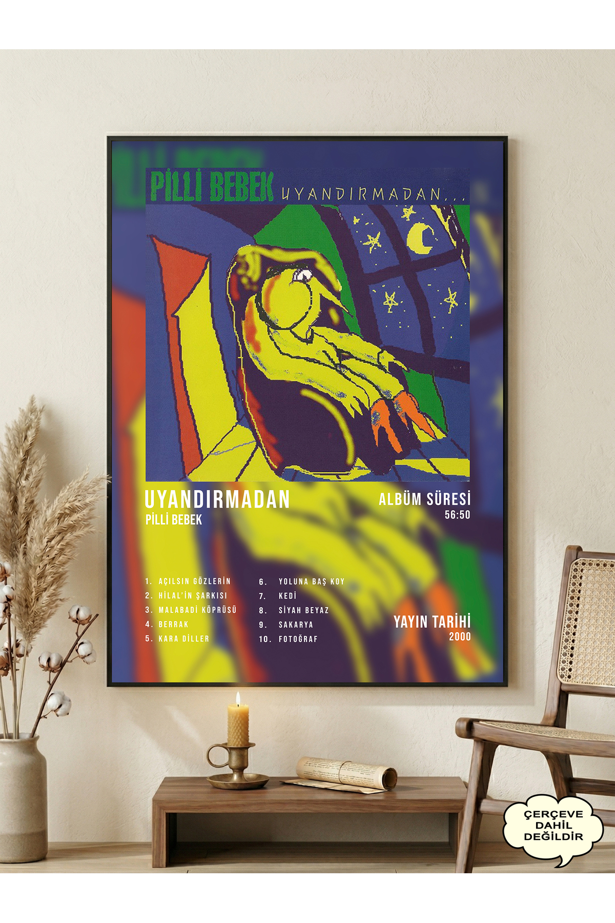 postercraft Pilli Bebek Uyandırmadan Albüm Tasarım Modern Panel Tablo Poster ( Çerçevesiz ) fotoğrafı 2 (önizleme)