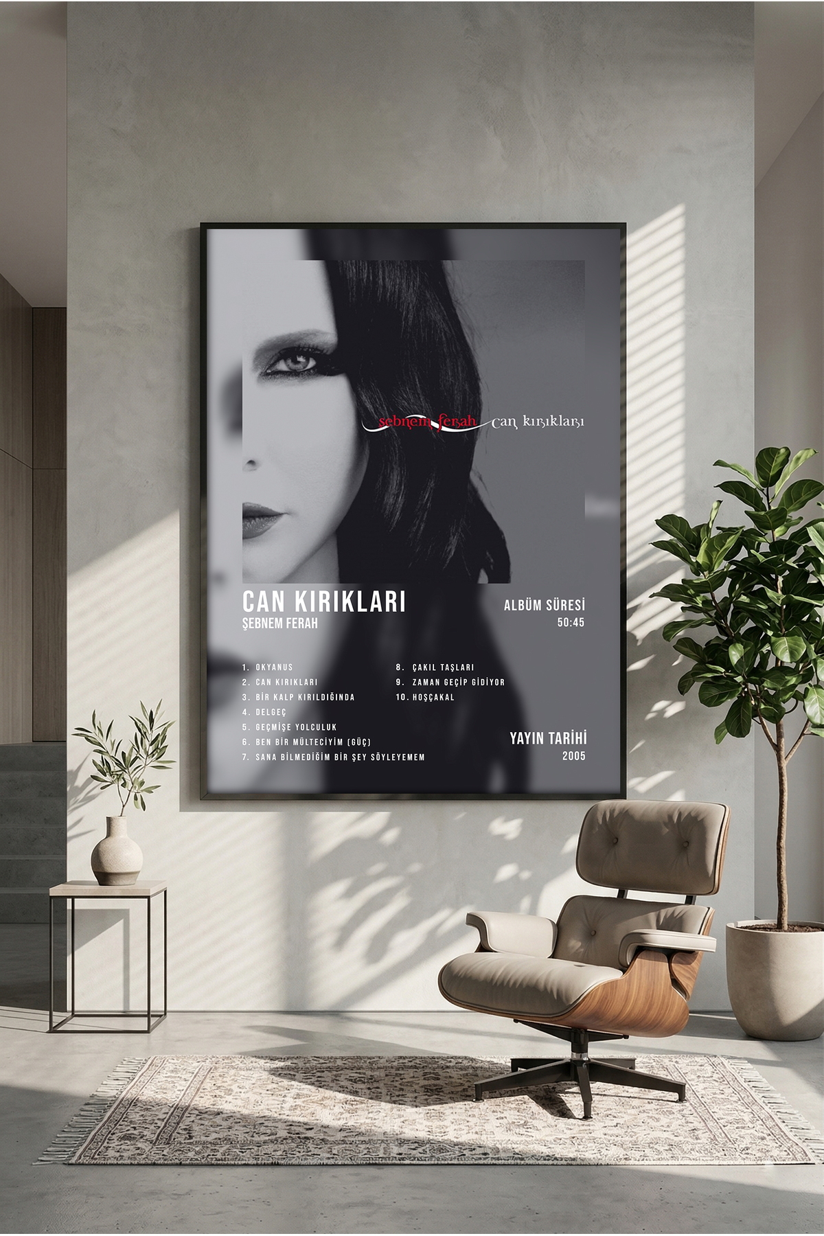 postercraft Şebnem Ferah Can Kırıkları Albüm Tasarım Ahşap Tablo