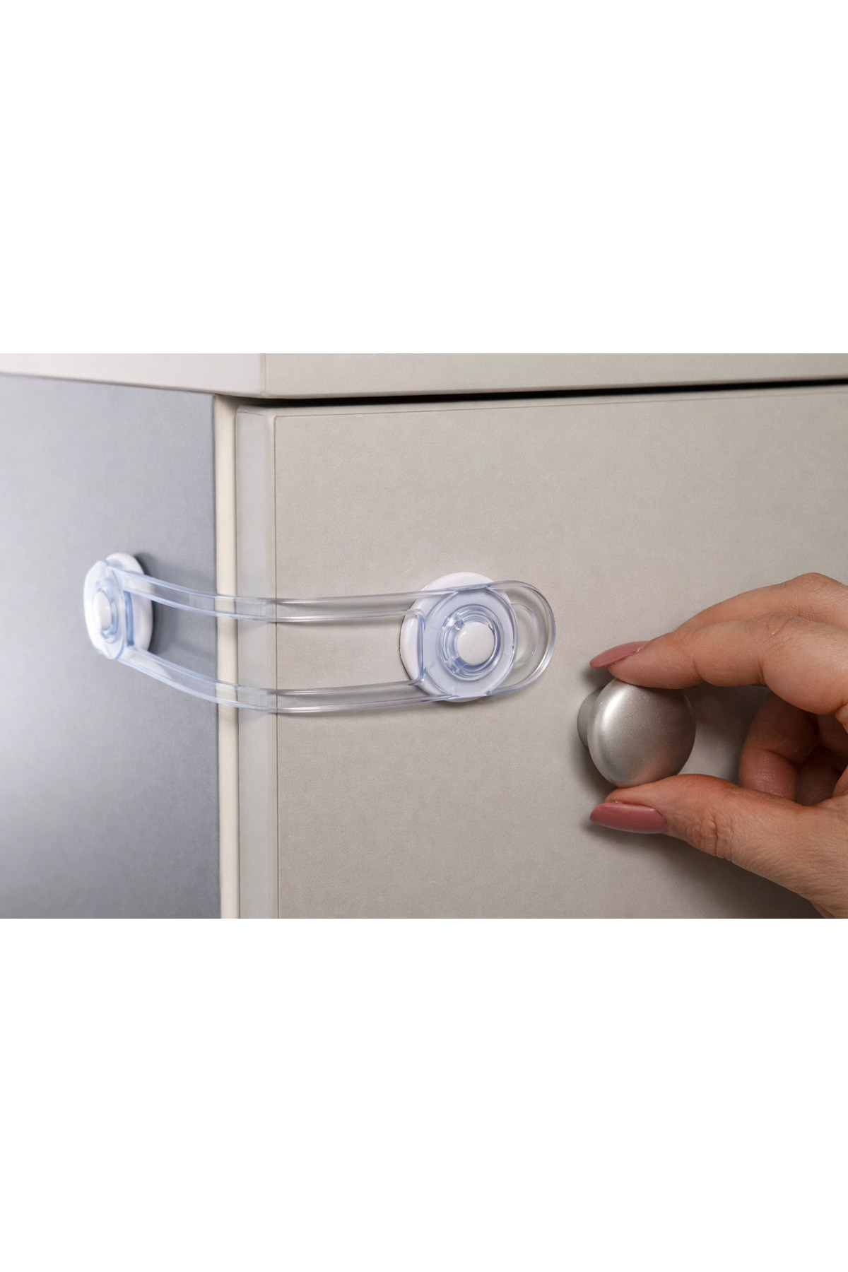 demethome 10 Adet Çocuk Bebek Güvenlik Çekmece Dolap Kapak Kilidi 18 Cm Büyük Boy fotoğrafı 7 (önizleme)