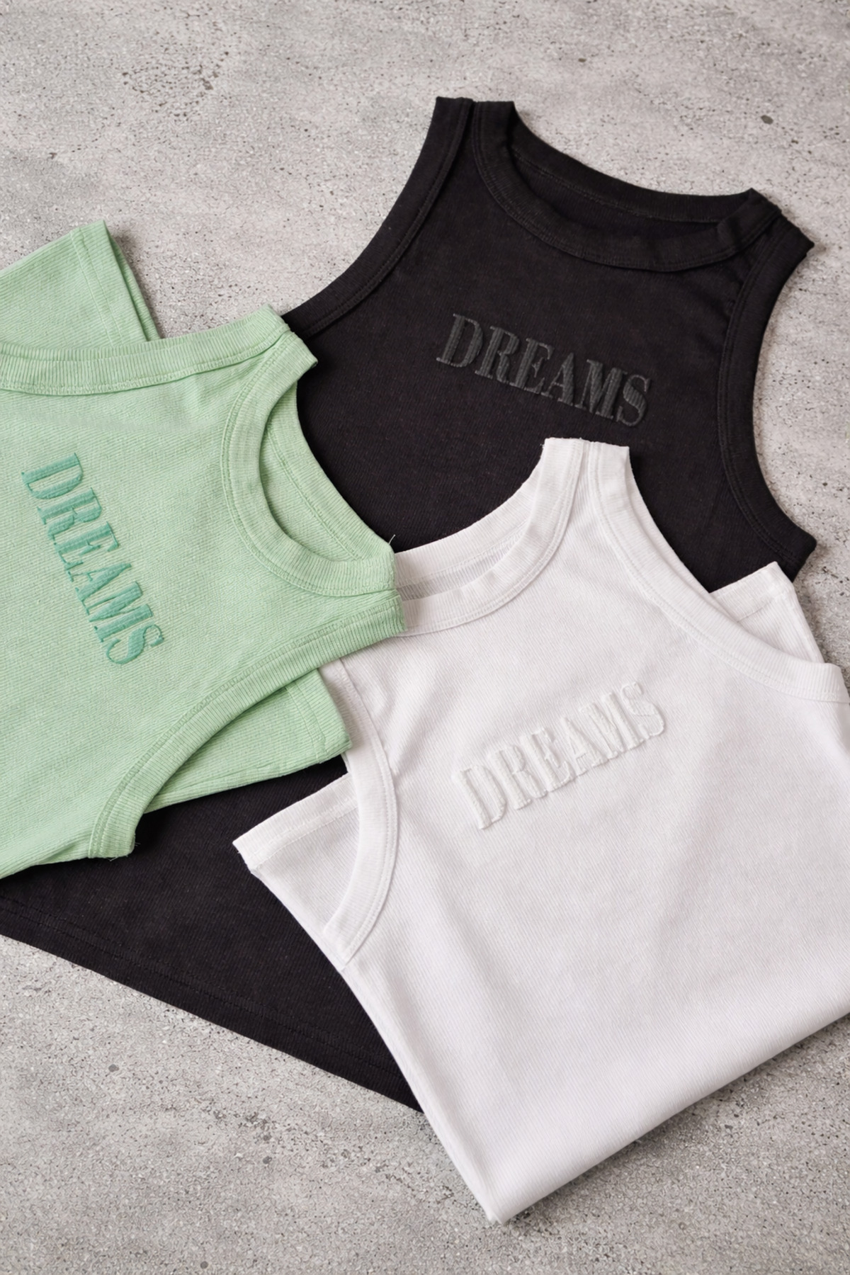 Weightlifting Collar 3-Piece Black, Green and White Modal Camisole Women's Singlet T-Shirt