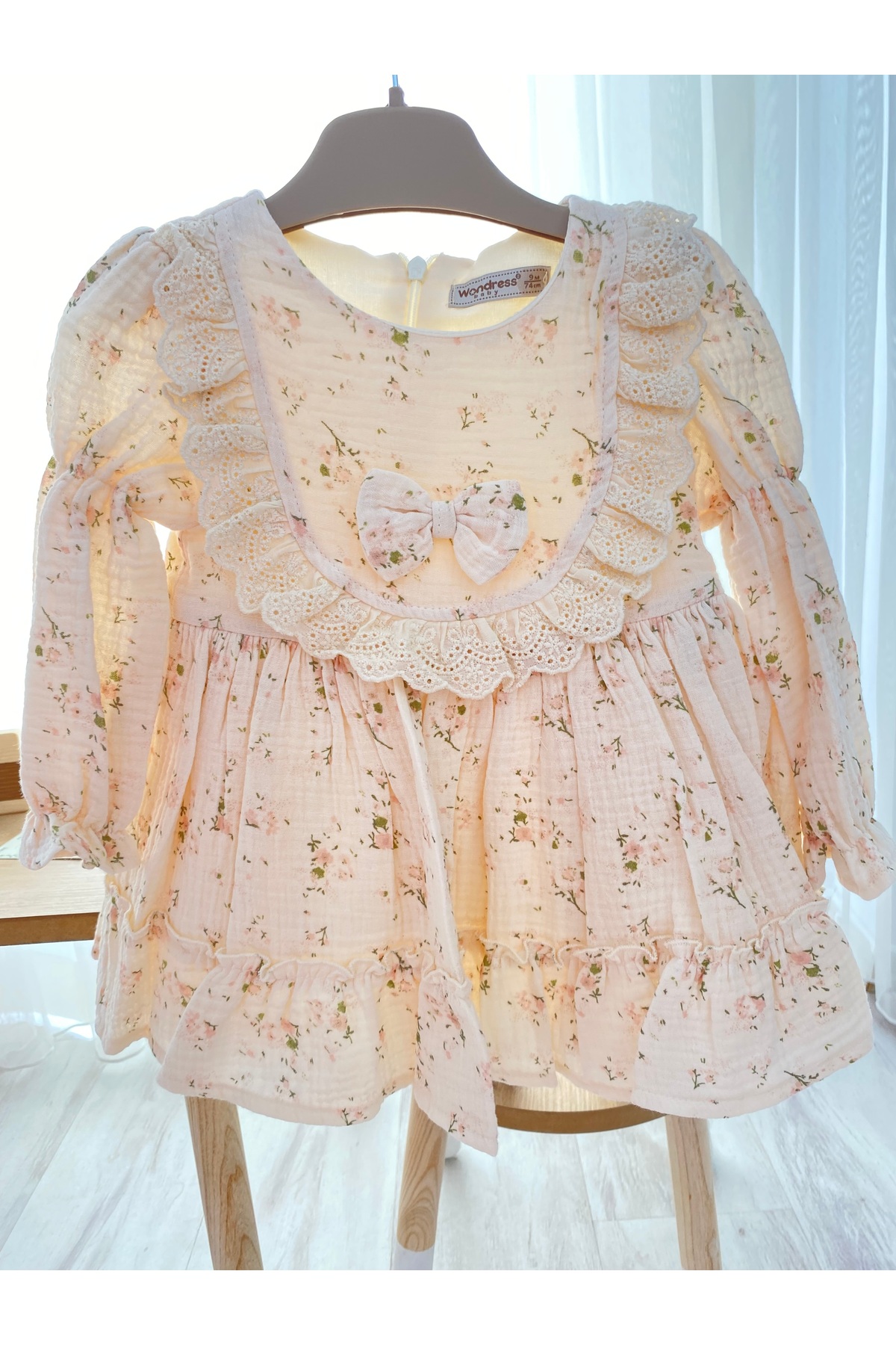 WONDRESS BABY RETRO KIZ BEBEK ELBİSE fotoğrafı 3 (önizleme)
