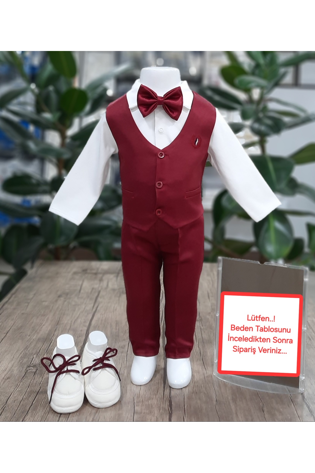 Calide Baby&Kids Erkek Bebek Mevlüt Takımı - Papyon & Kravatlı - Özel Gün Kıyafeti - 7'li Set fotoğrafı 5 (önizleme)